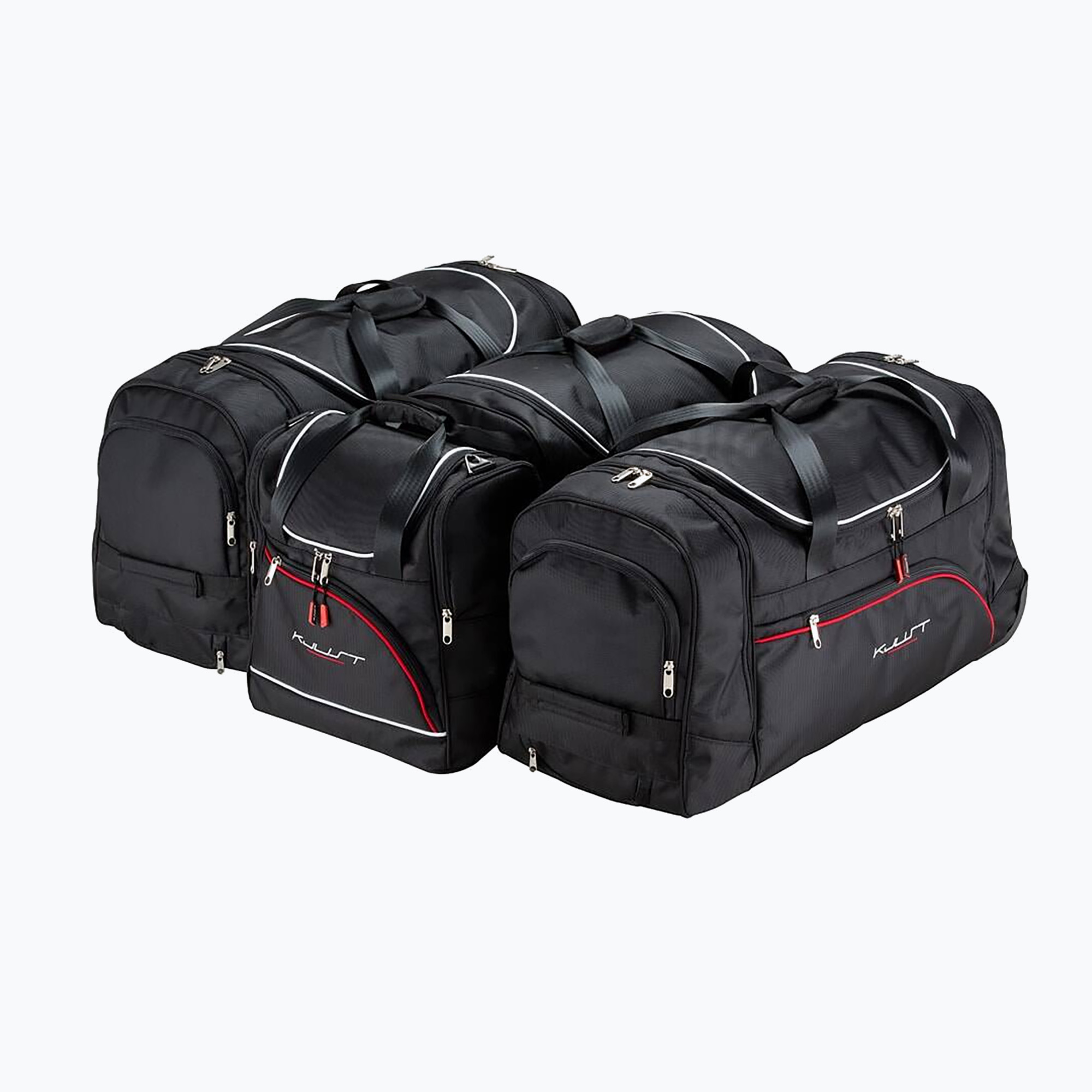 Set di borse portabagagli KJUST Peugeot 408 2023+ 4 pezzi nero.