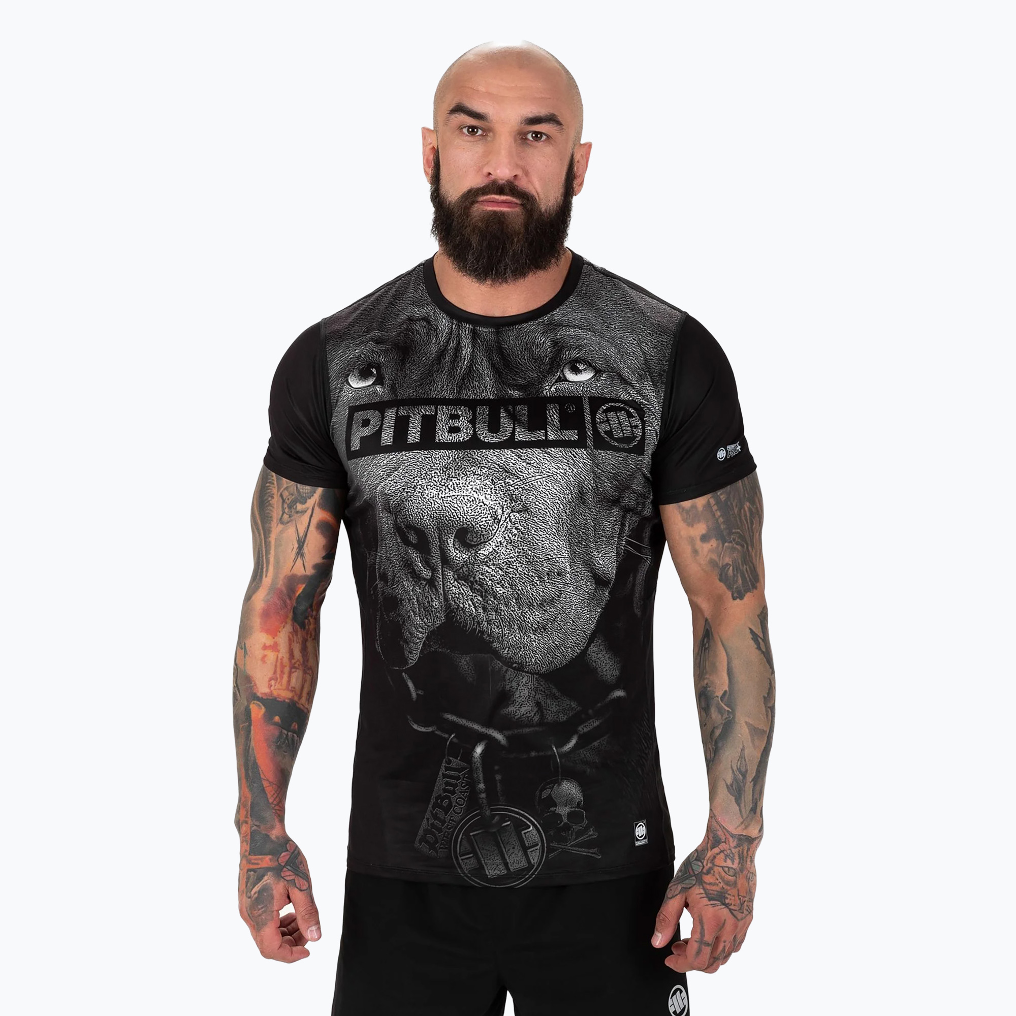Koszulka treningowa męska Pitbull Mesh Performance Pro Plus Born in 1989 black 