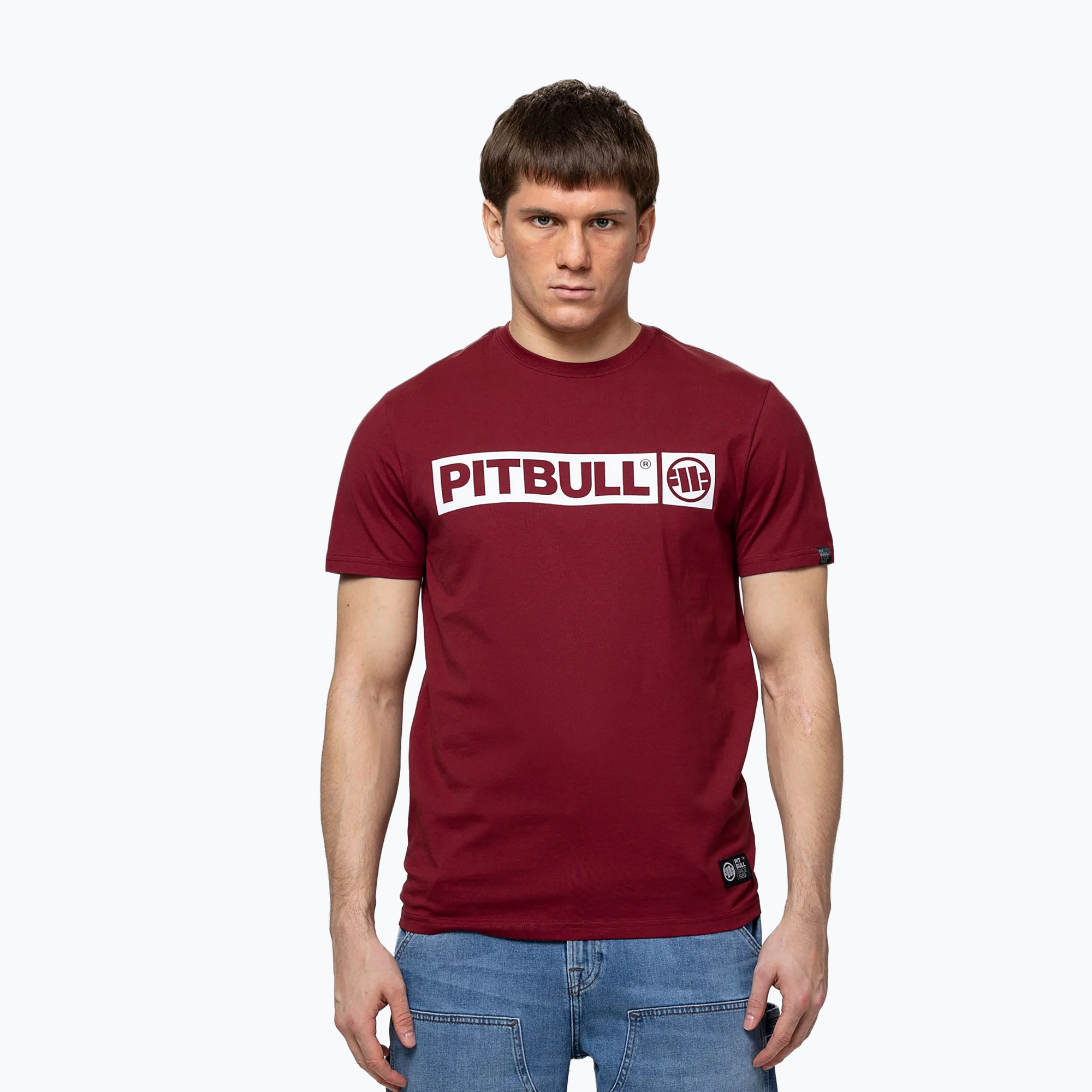 Tricou pentru bărbați Pitbull West Coast Hilltop burgundy