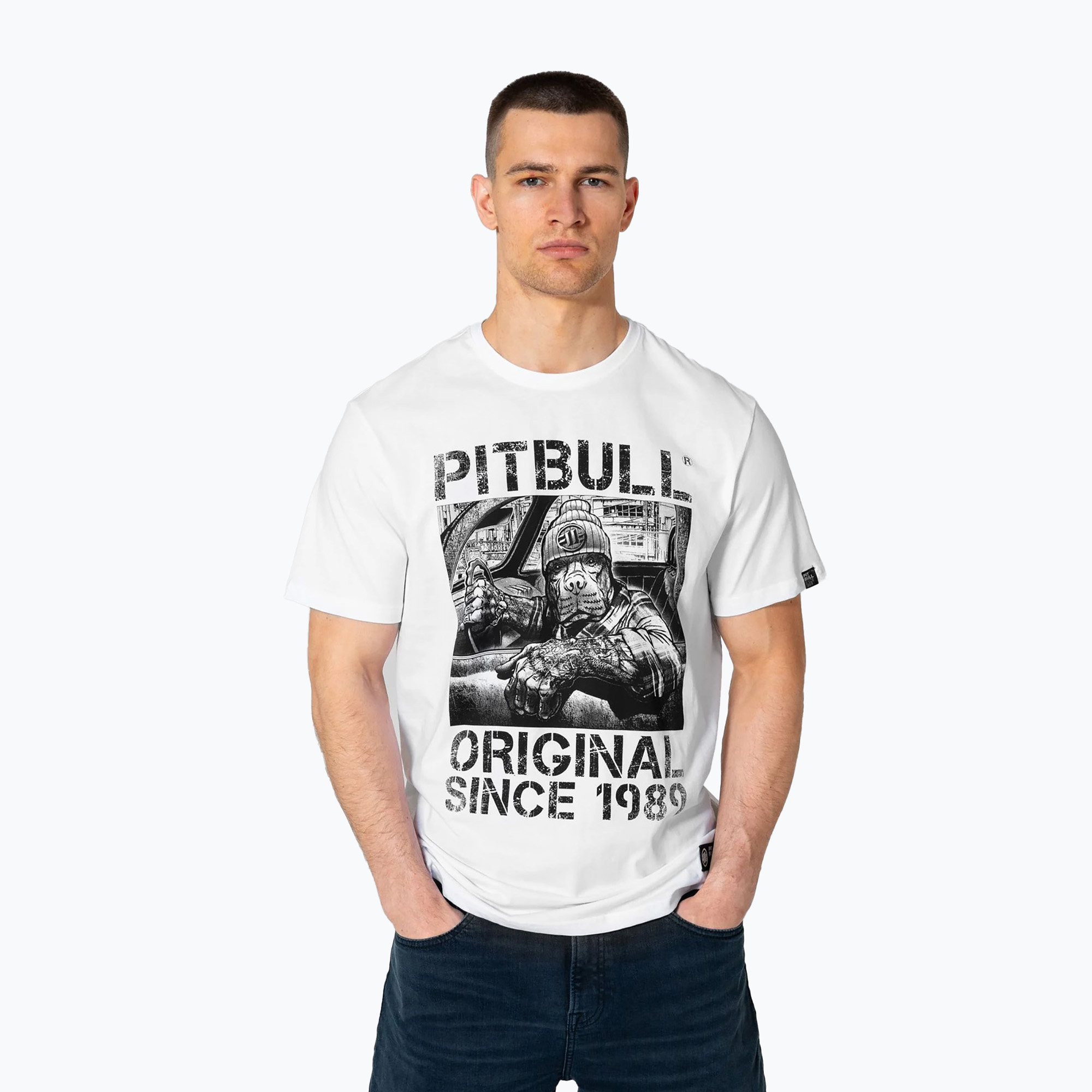 Мъжка тениска Pitbull Drive бяла