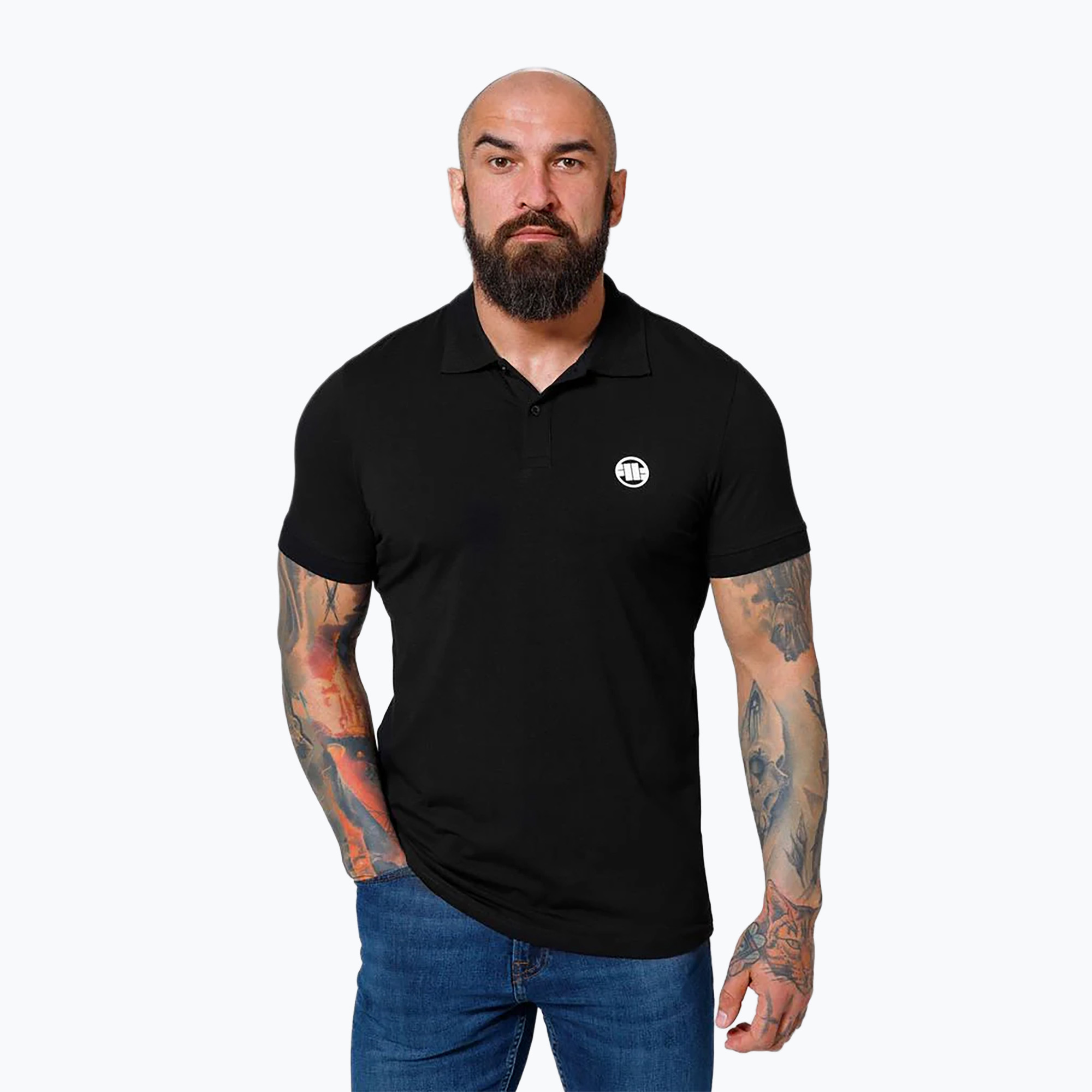 Мъжка тениска поло Pitbull West Coast Polo Jersey Small Logo black
