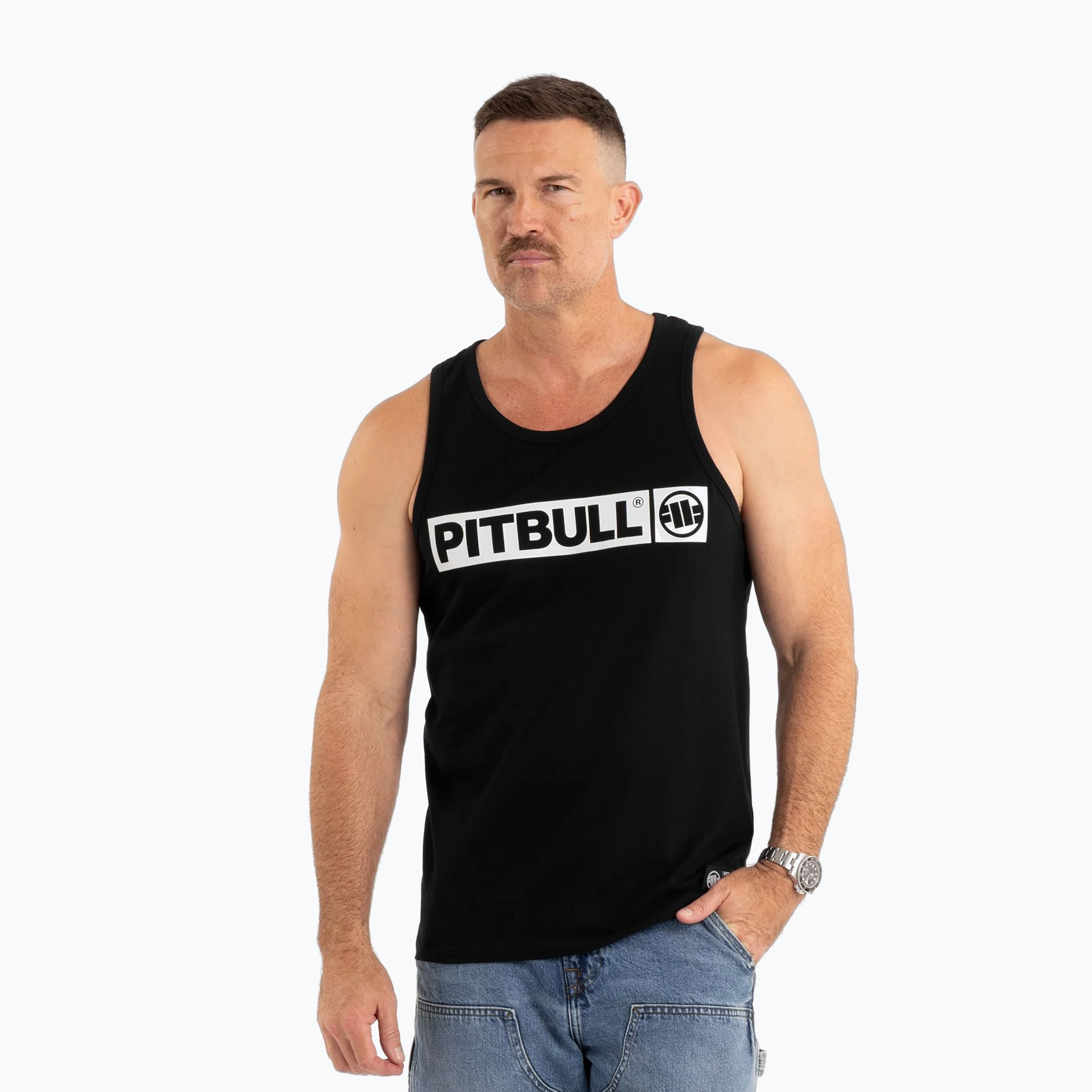 Tricou pentru bărbați  Pitbull Hilltop Tank Top black