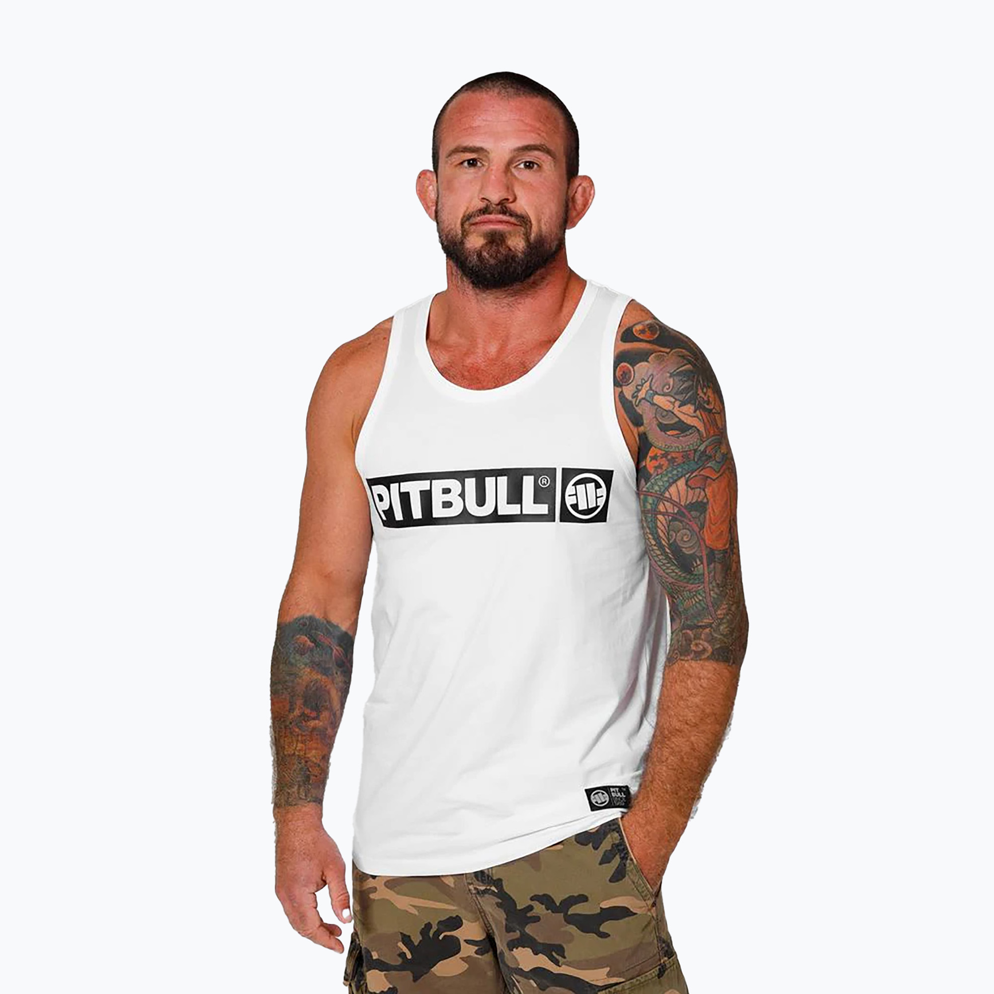 Pitbull Hilltop Tank Top white men's t-shirt (XL)