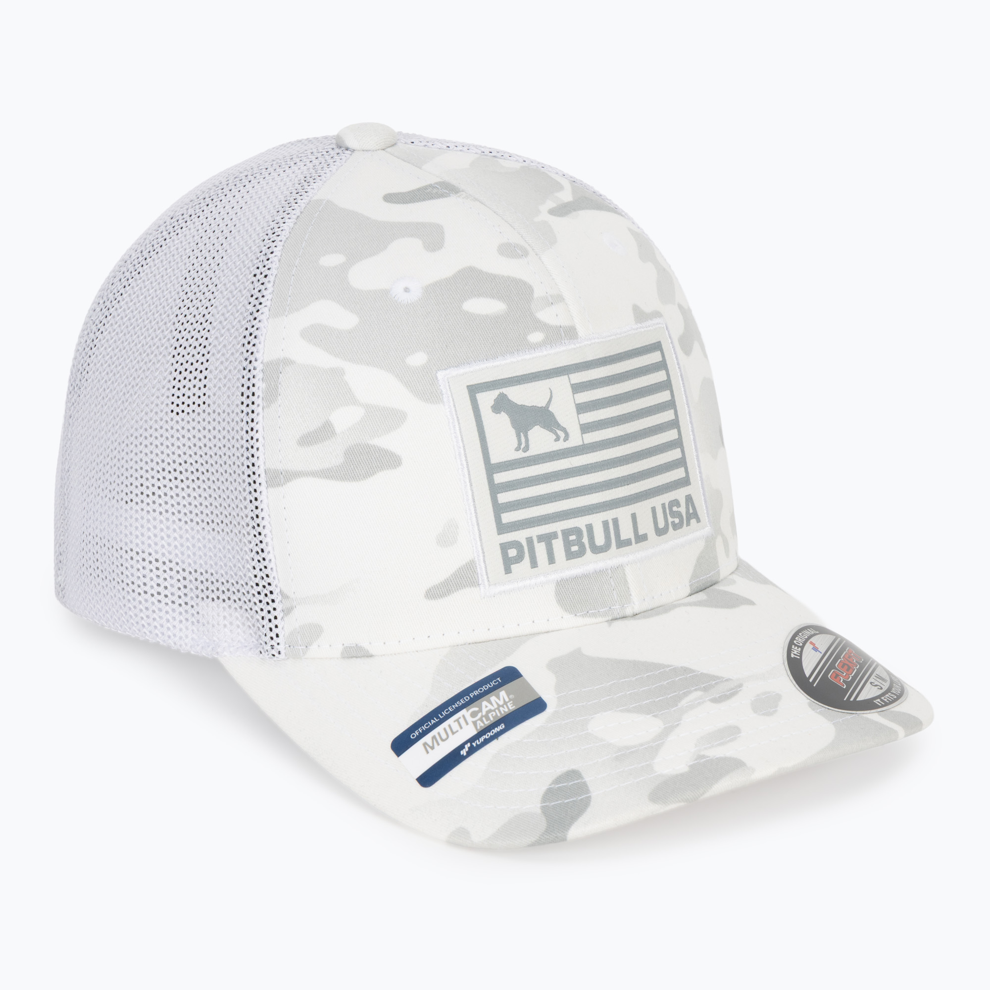 Pánska šiltovka Pitbull Mesh Full Cap Pitbull Usa Multicam white/camouflage