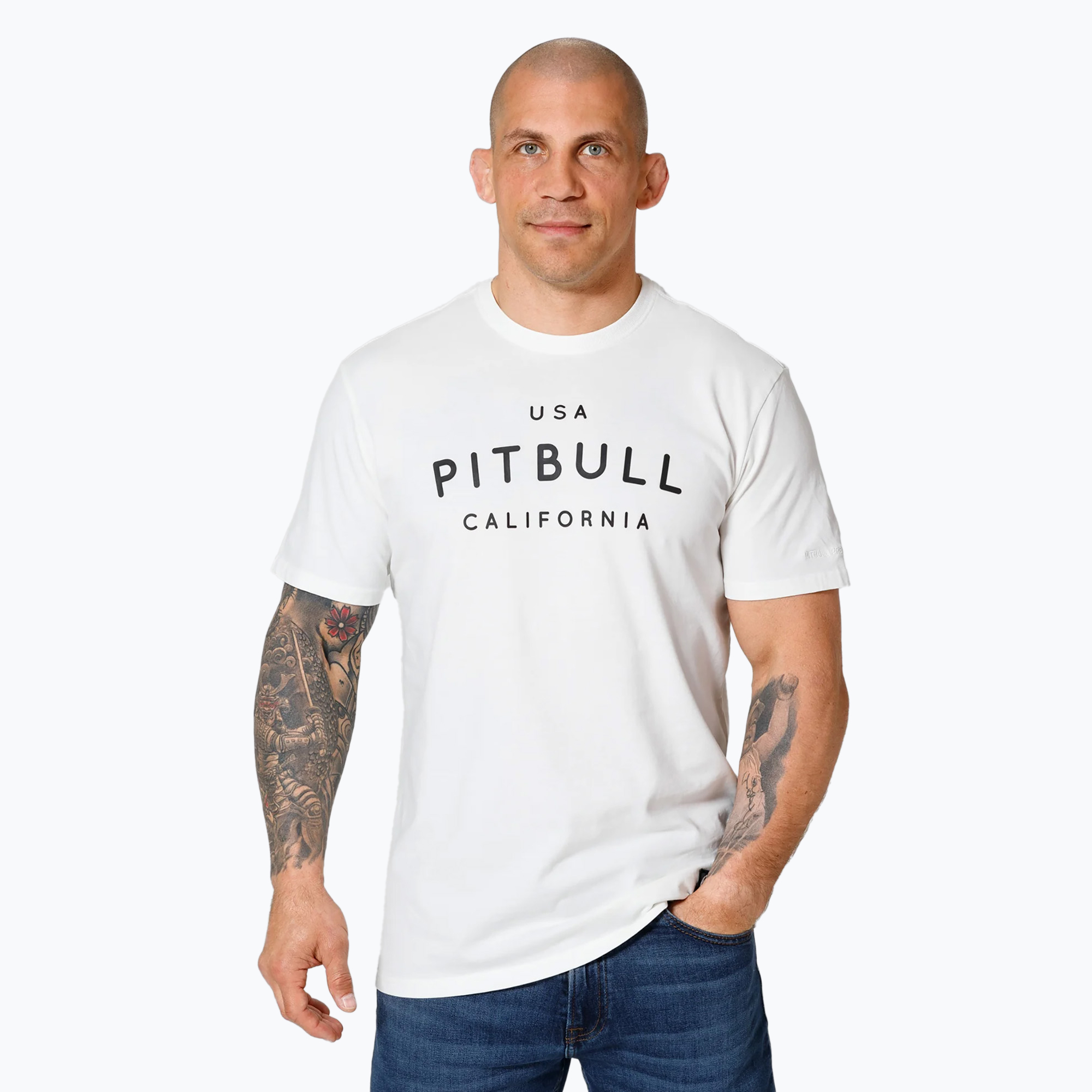 Мъжка тениска Pitbull West Coast Usa Cal white