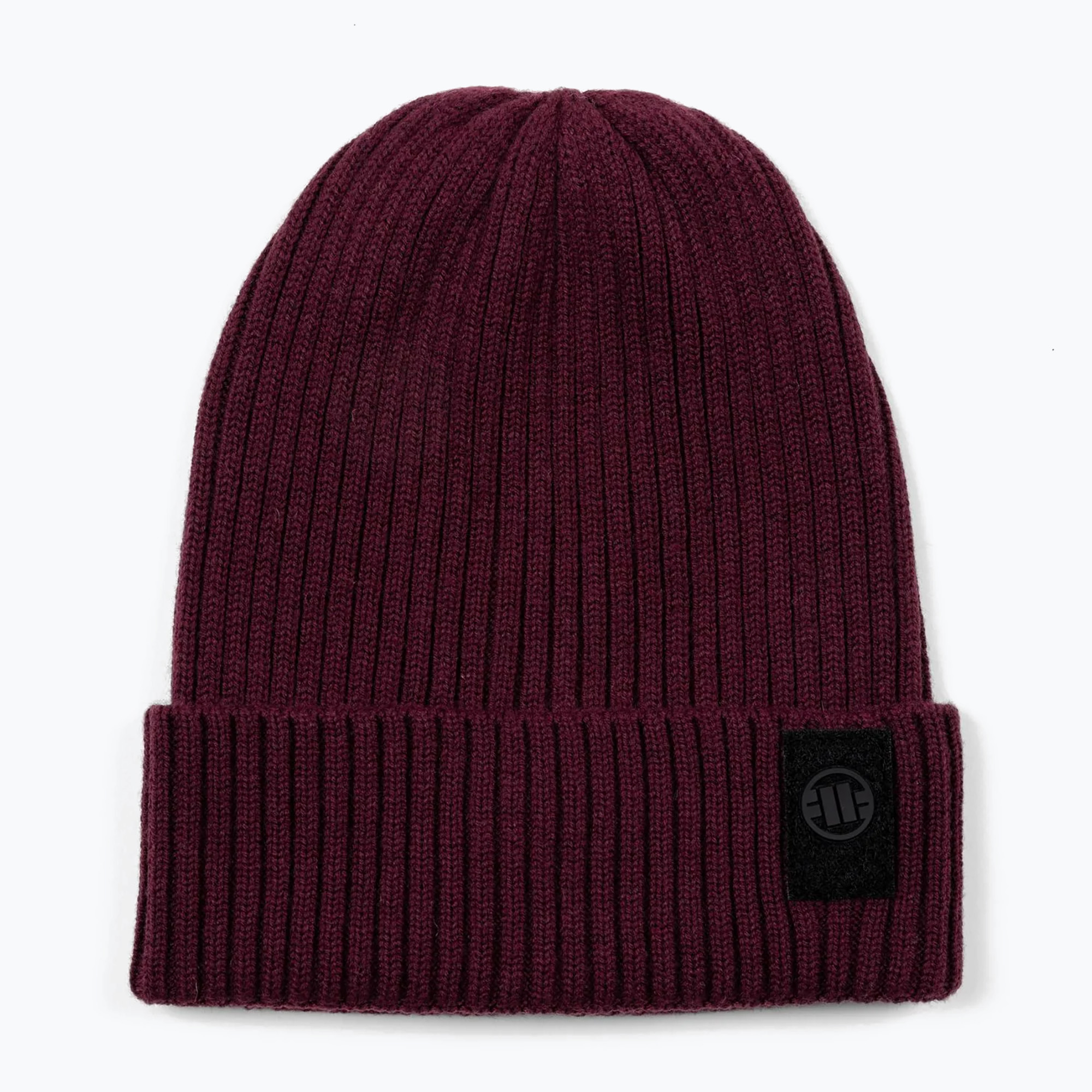 Зимна шапка Pitbull Beanie Velcro Logo burgundy