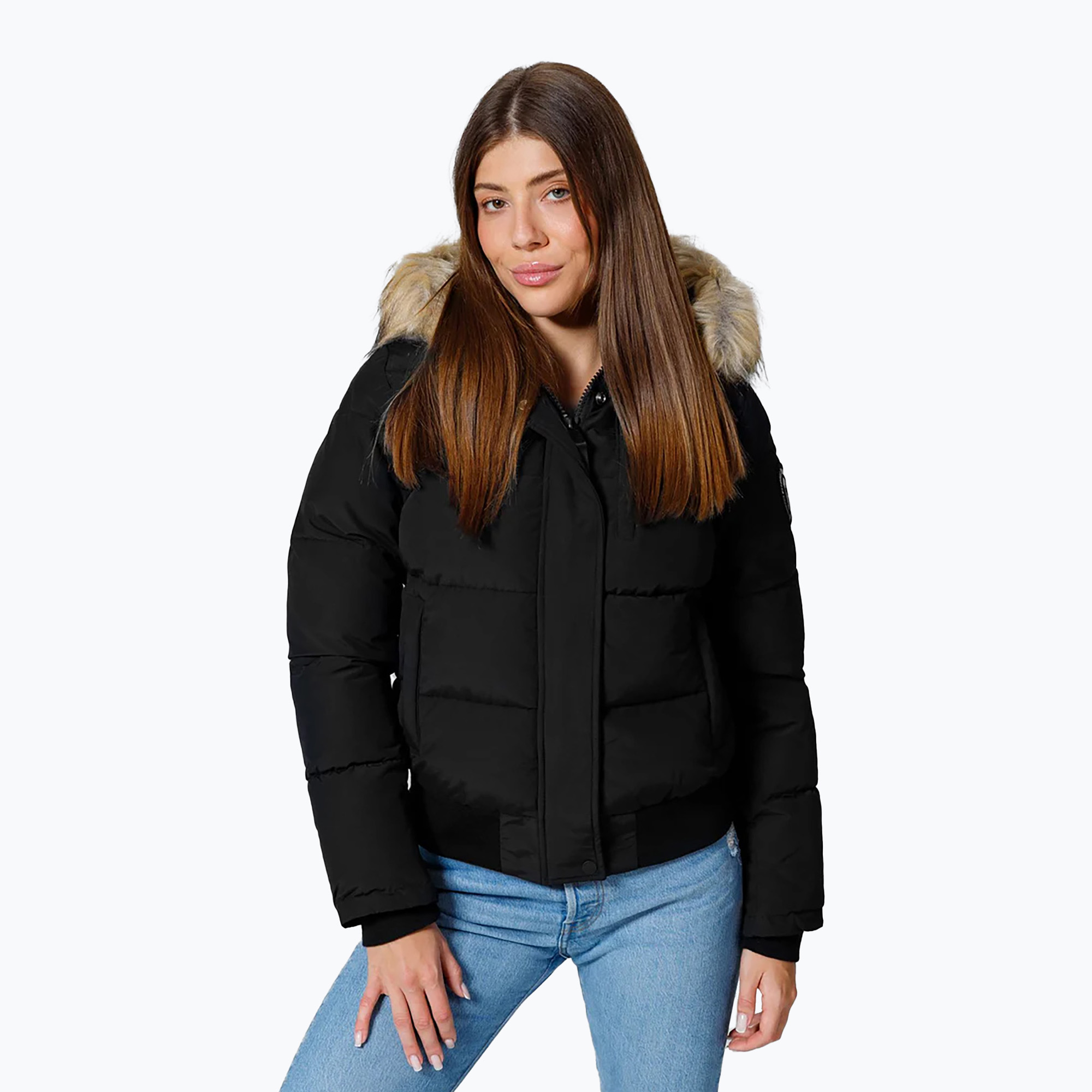 Kurtka zimowa damska Pitbull Azalea Quilted Hooded black 