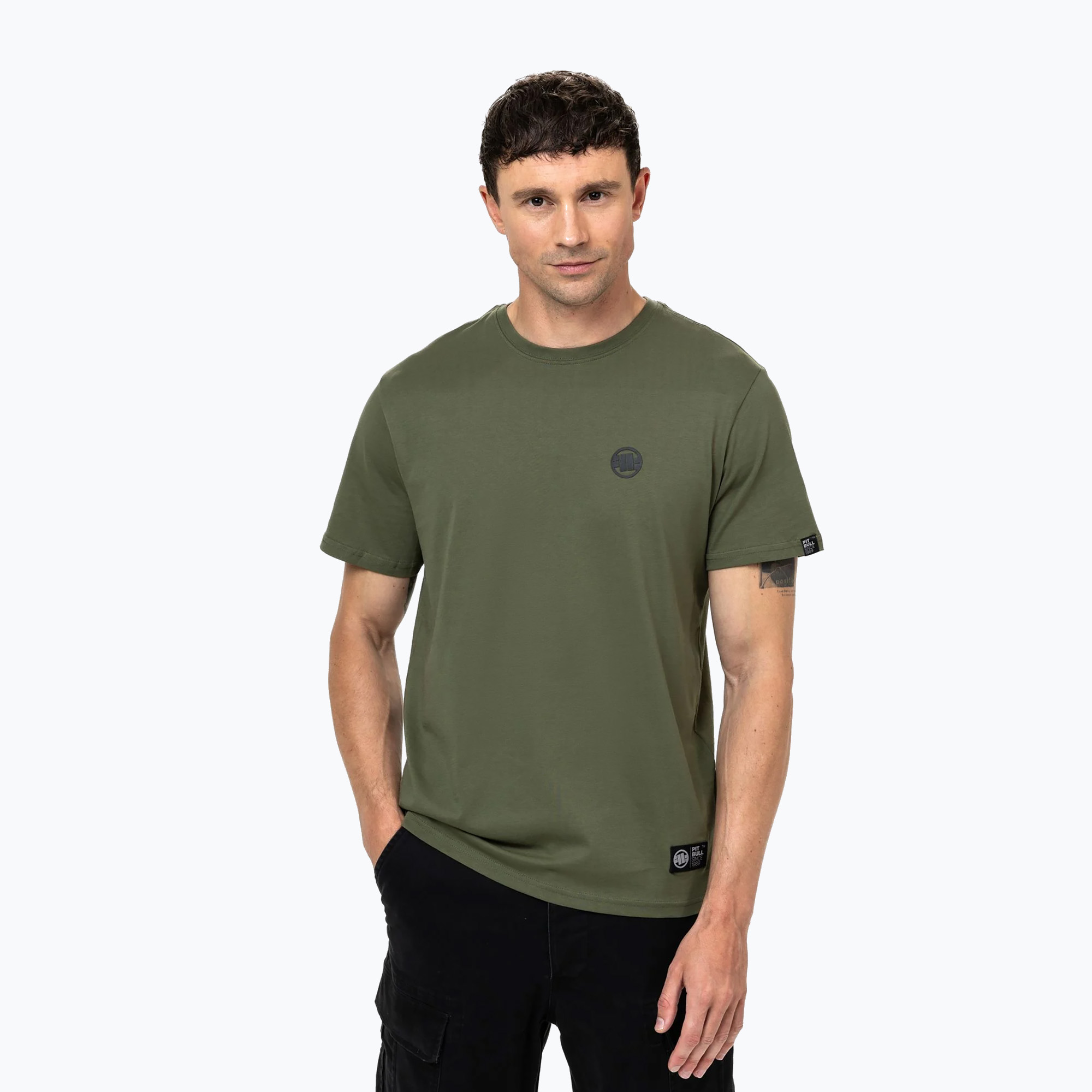Tricou pentru bărbați Pitbull Small Logo olive