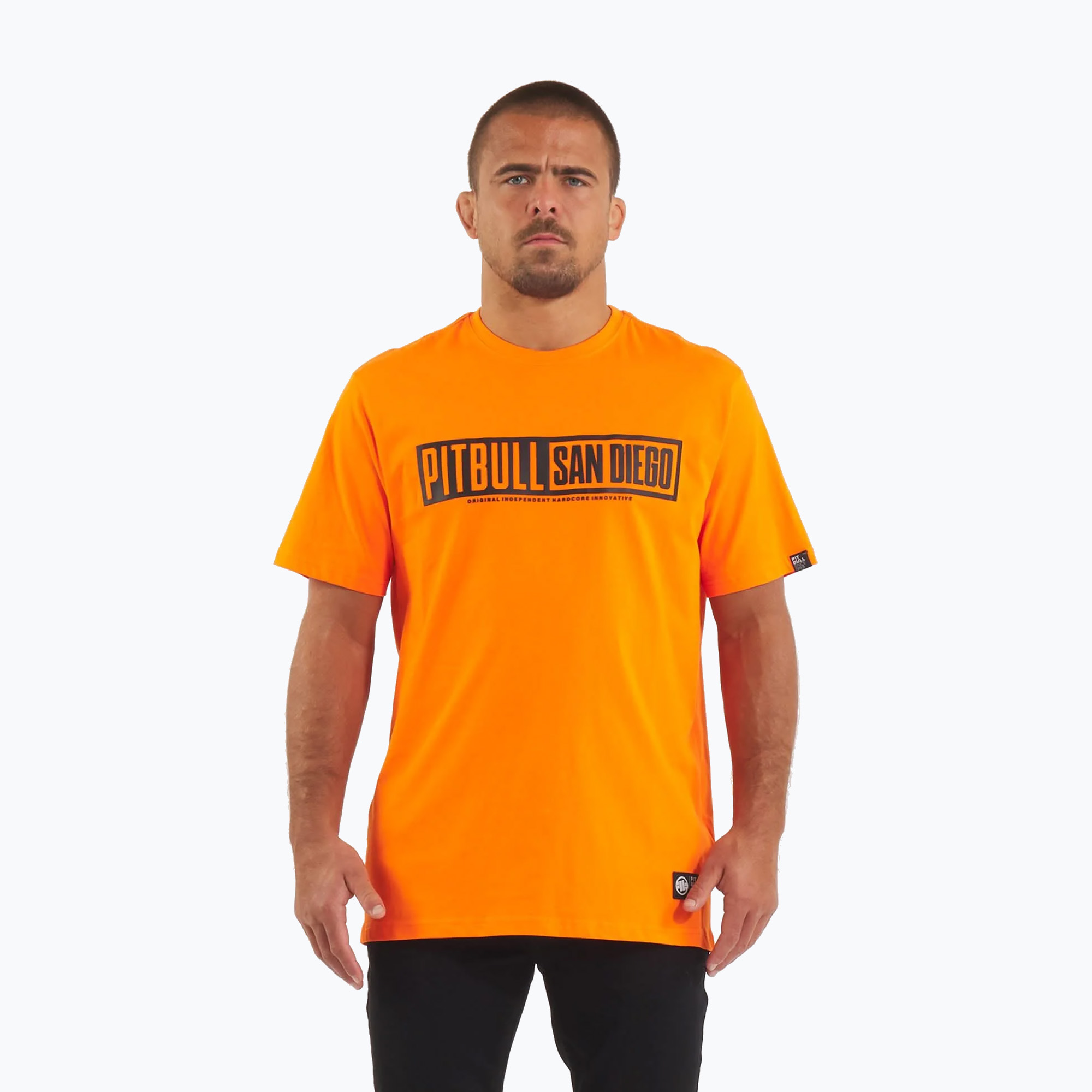 Pitbull Eighty Nine Dog мъжка тениска оранжева
