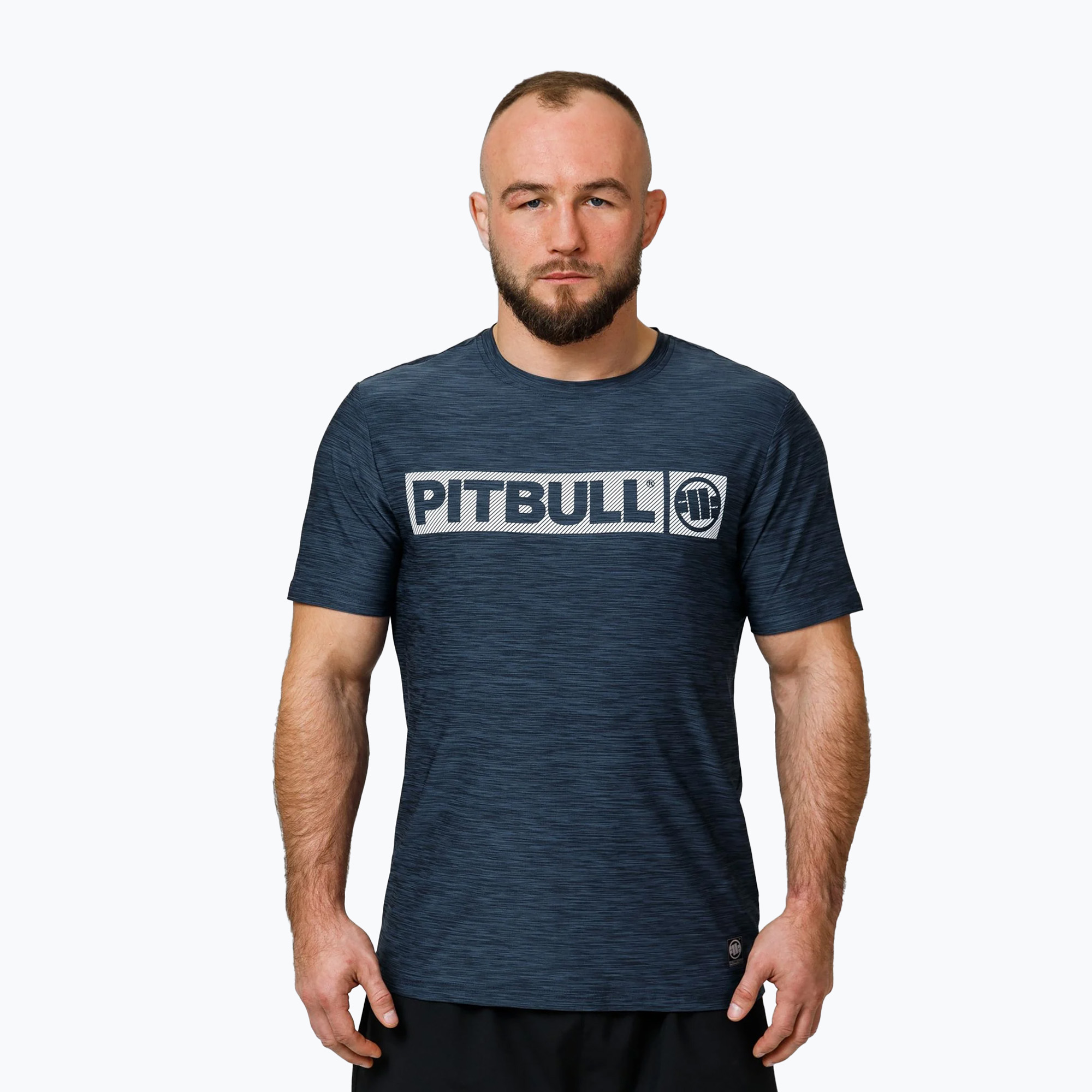 Мъжка спортна тениска Pitbull Hilltop Casual Sport T-shirt navy melange