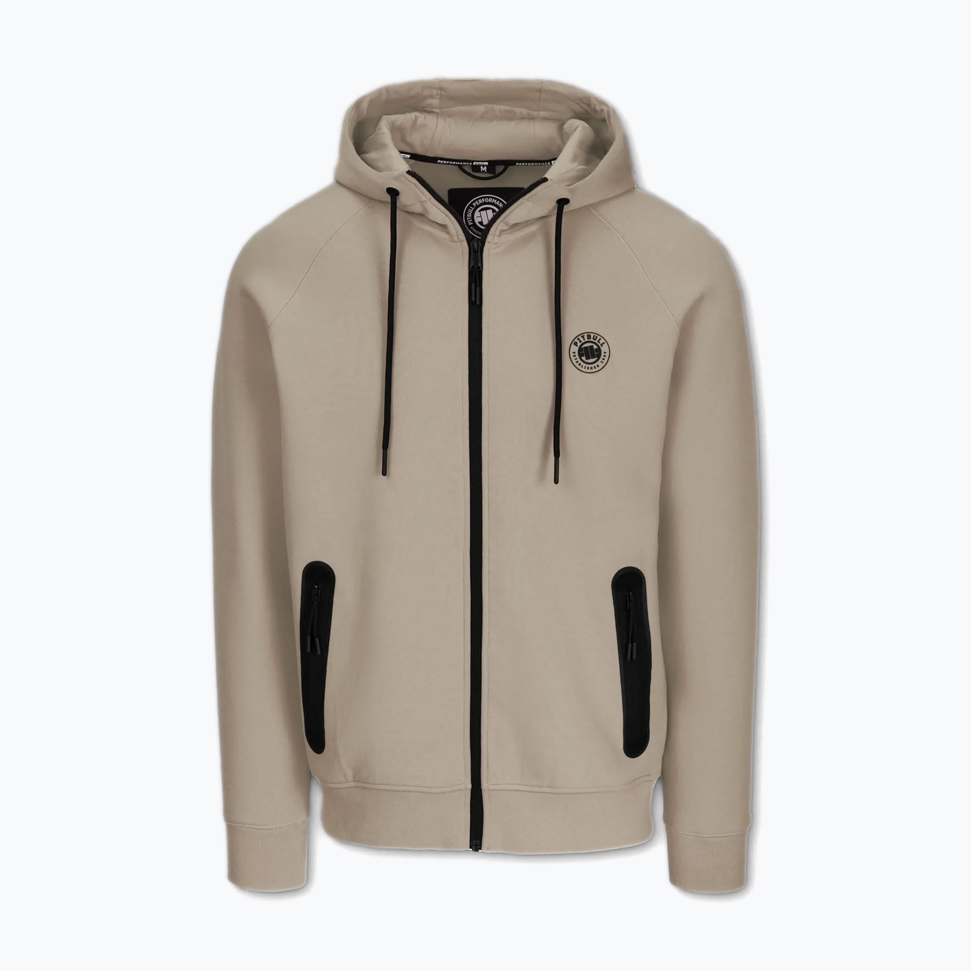 Bluza męska Pitbull Dogwood Hooded Zip Sweatshirt dark sand 