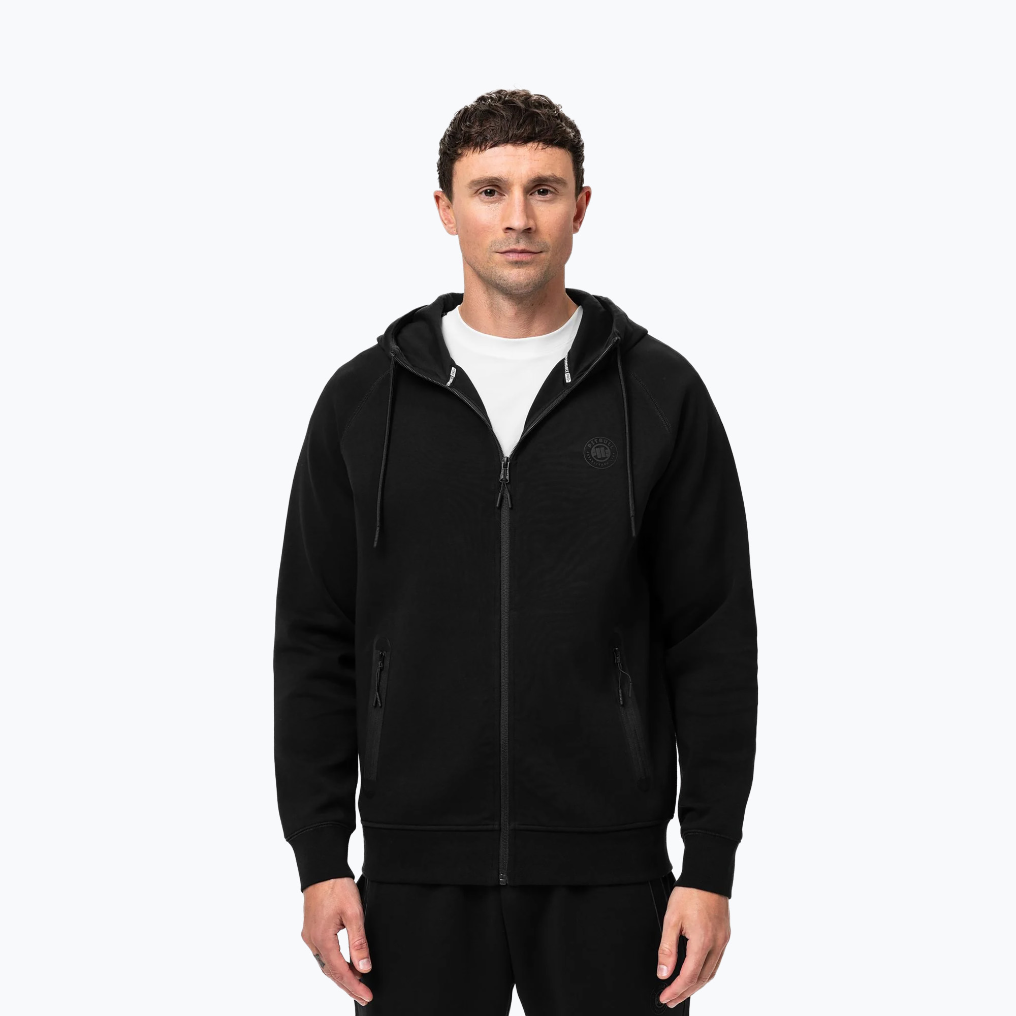 Hanorac pentru bărbați  Pitbull Dogwood Hooded Zip Sweatshirt black