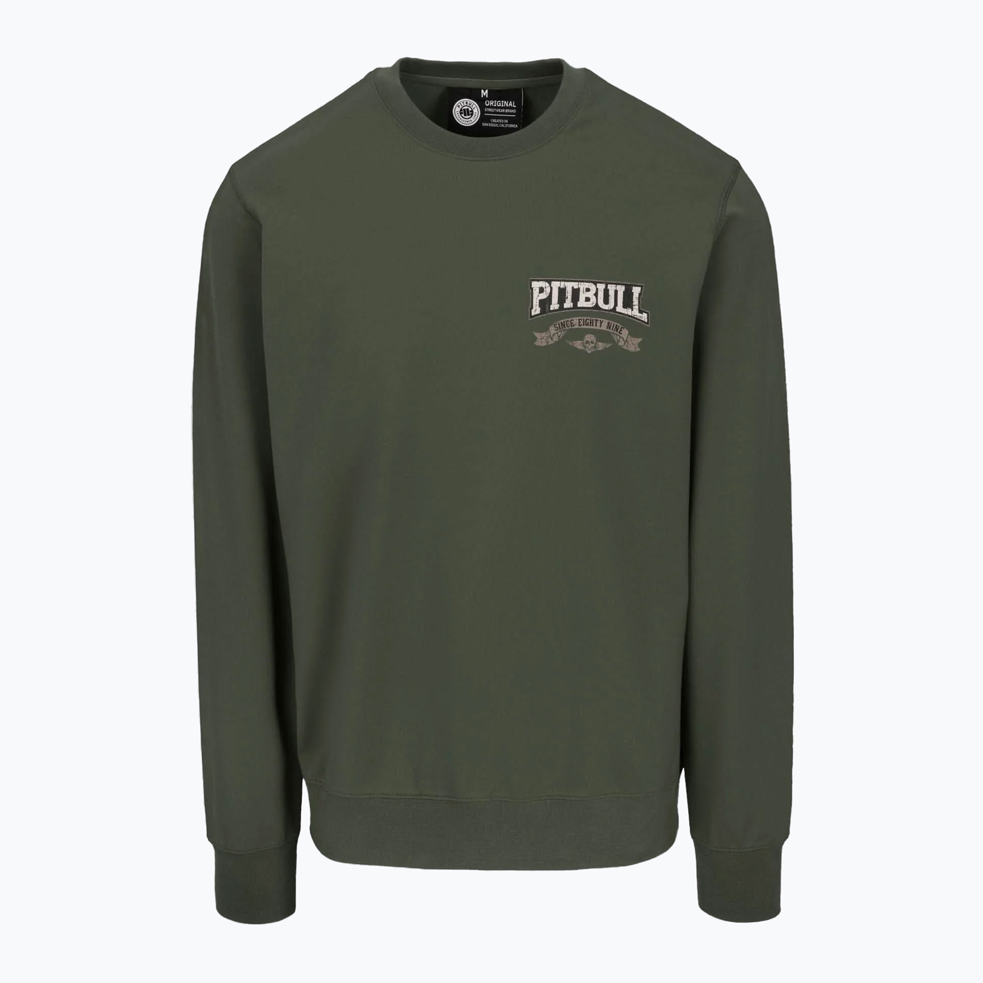 Bluza męska Pitbull Troublemaker Crewneck Sweatshirt old green 