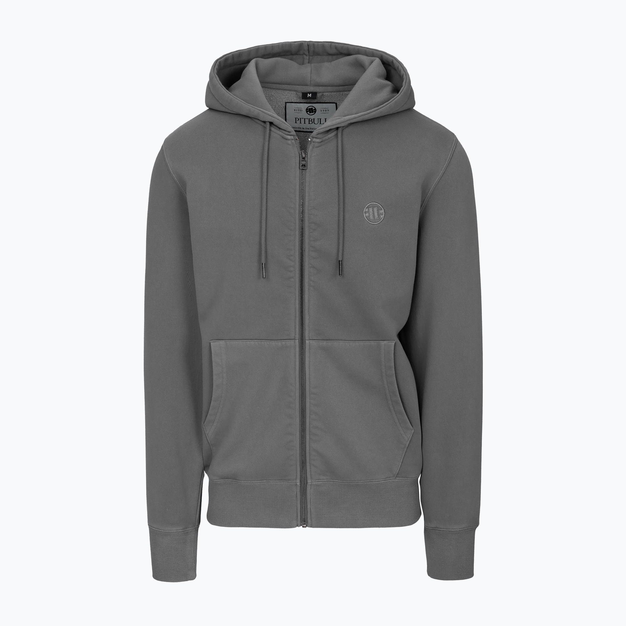Bluza męska Pitbull Lancaster 2 Hooded Zip Sweatshirt washed grey 