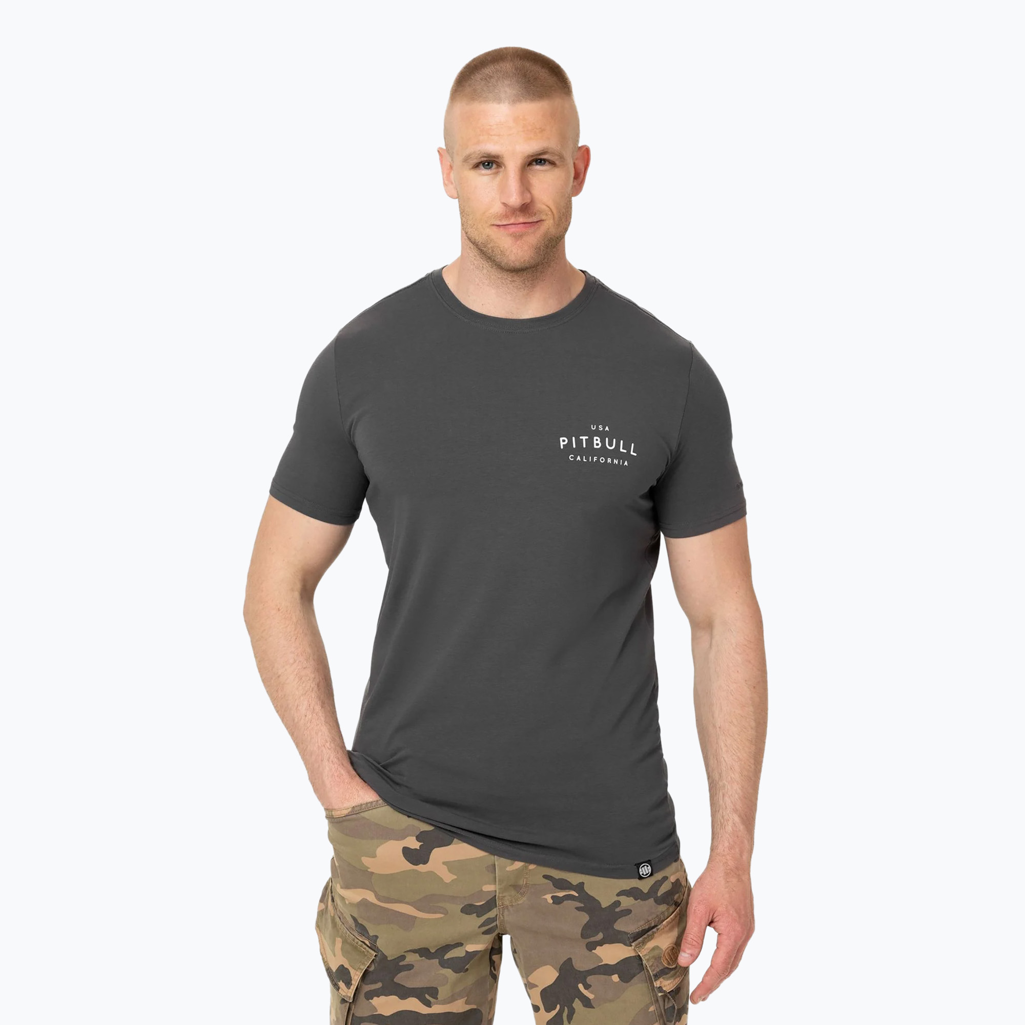 Мъжка тениска Pitbull USA CAL графит