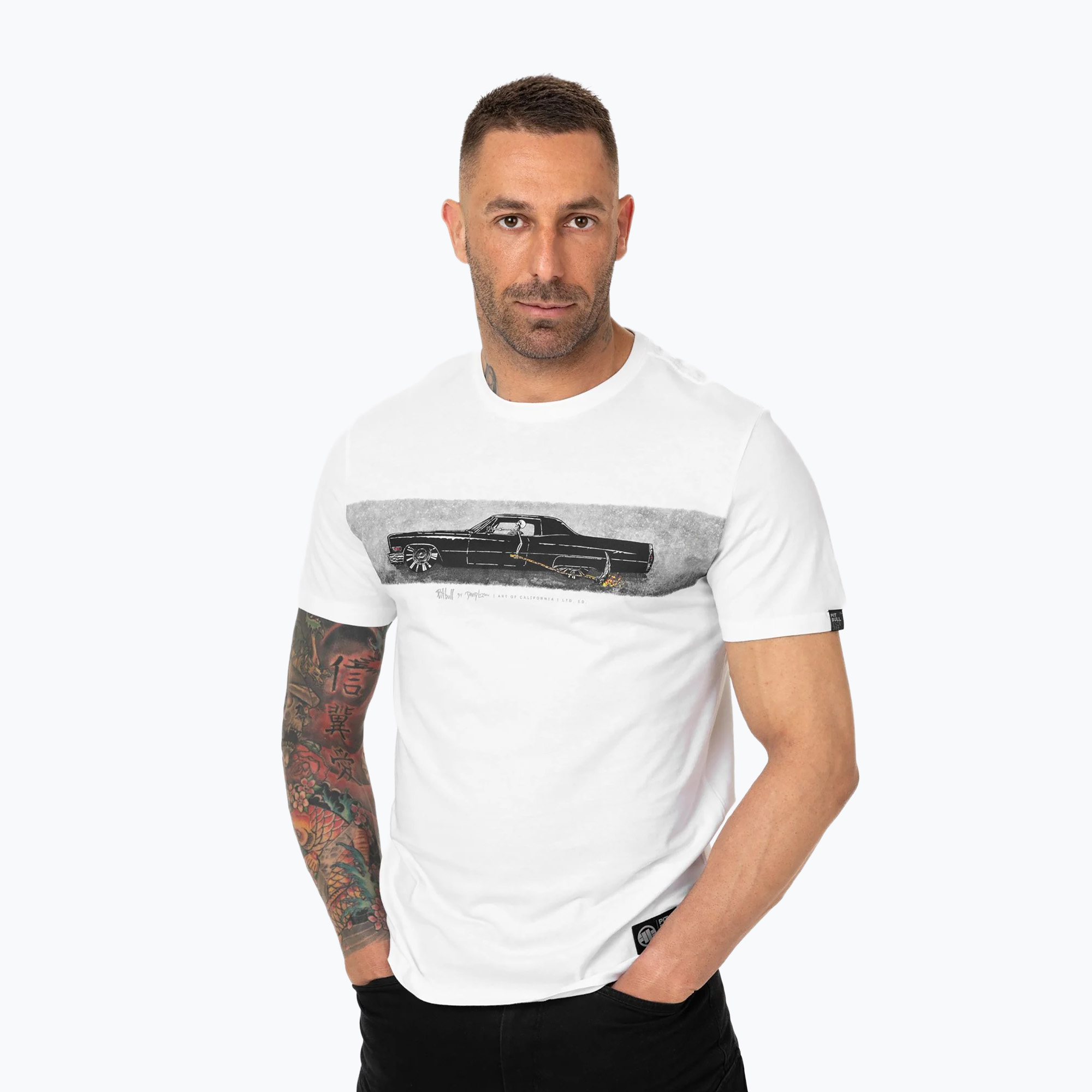 Pitbull Devil's men's t-shirt Deville white (S)