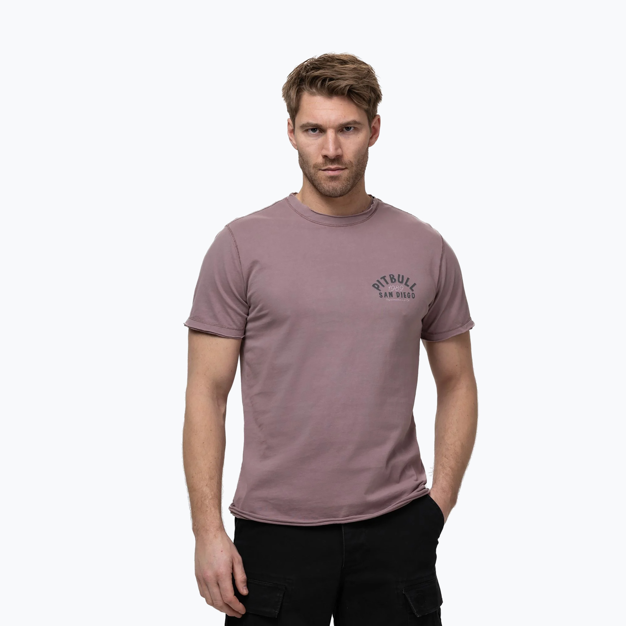 Tricou pentru bărbați Pitbull Pacyfic dusty burgundy