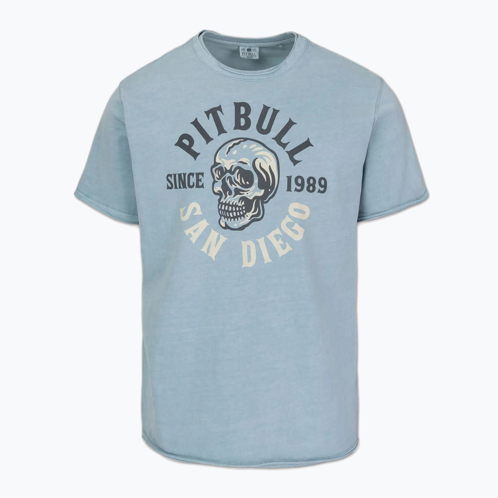Koszulka męska Pitbull Shkull Logo blue 