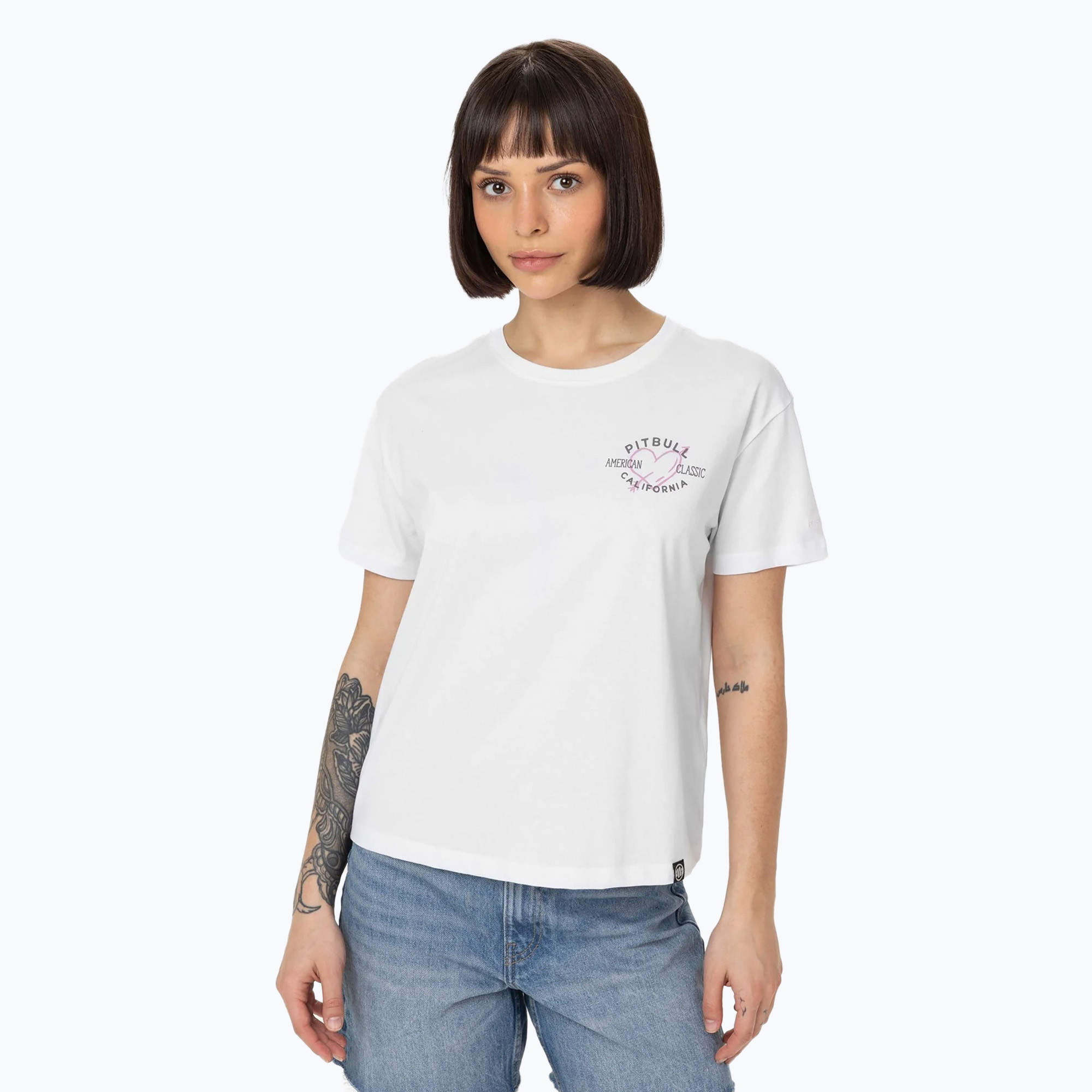 Maglietta Pitbull Heart donna bianco (XL) (Heart 215157000104)