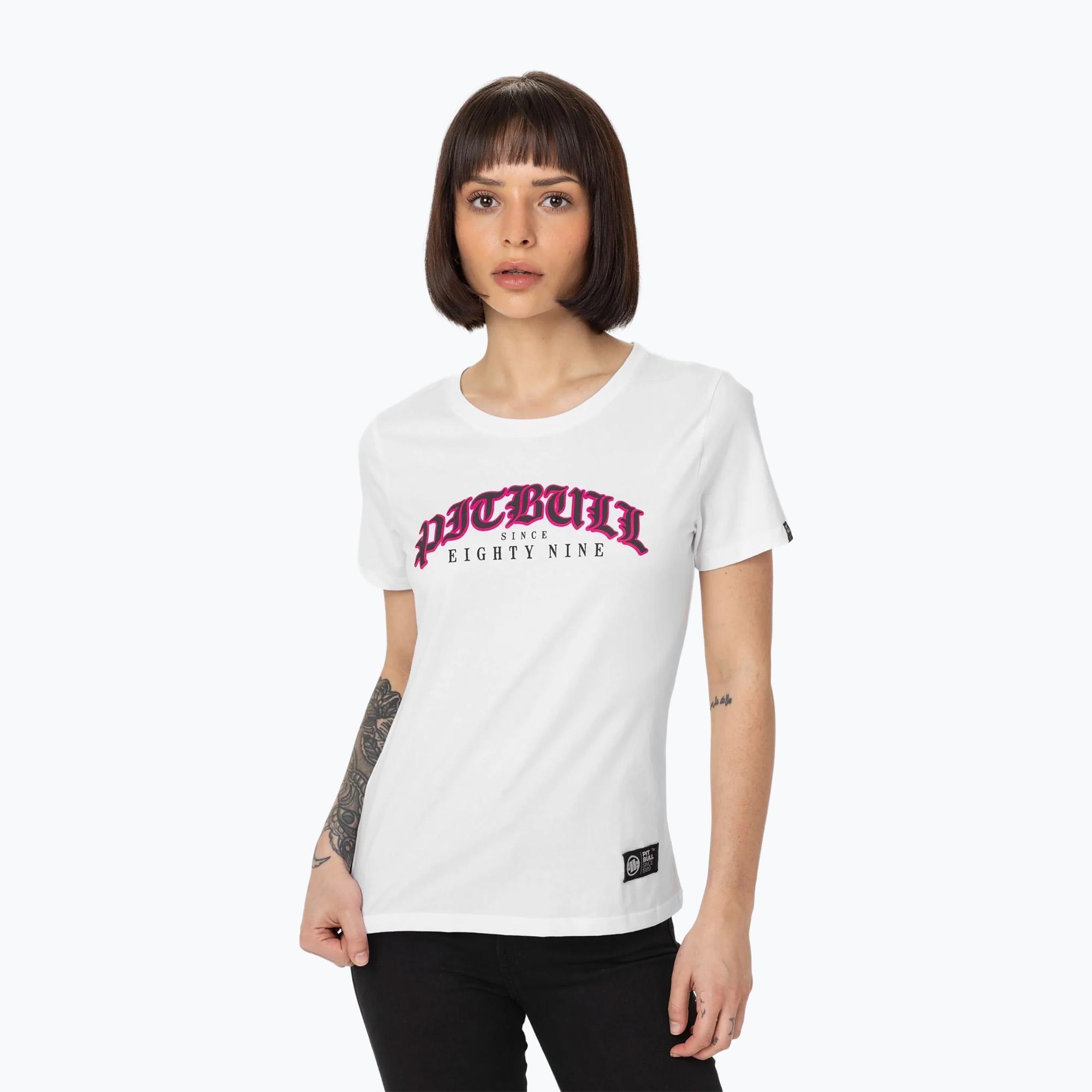 Pitbull Tattoo women's t-shirt white (M)