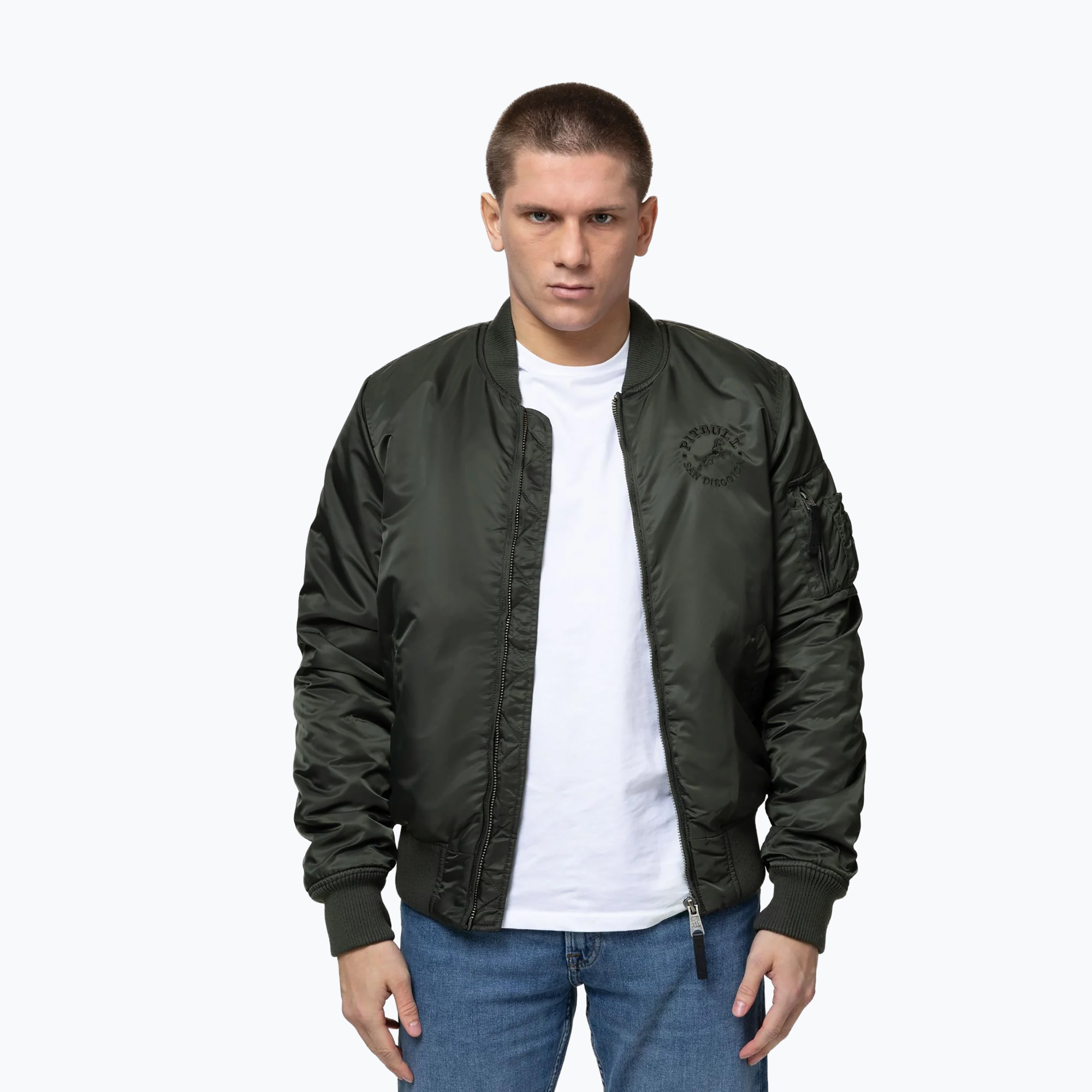 Pánska bunda Pitbull Hacket Washed Bomber dark green