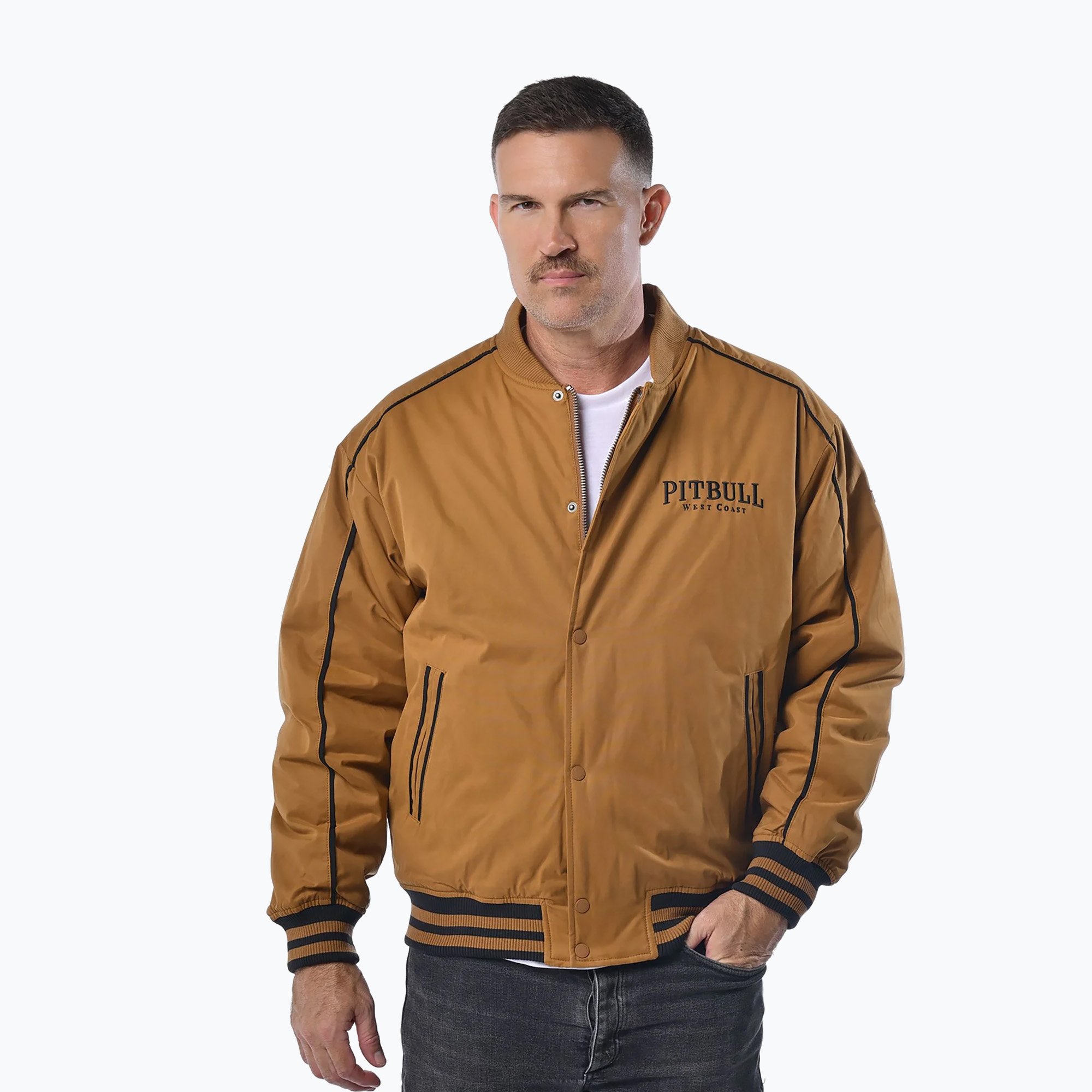 Kurtka męska Pitbull Radford Baseball honey yellow 