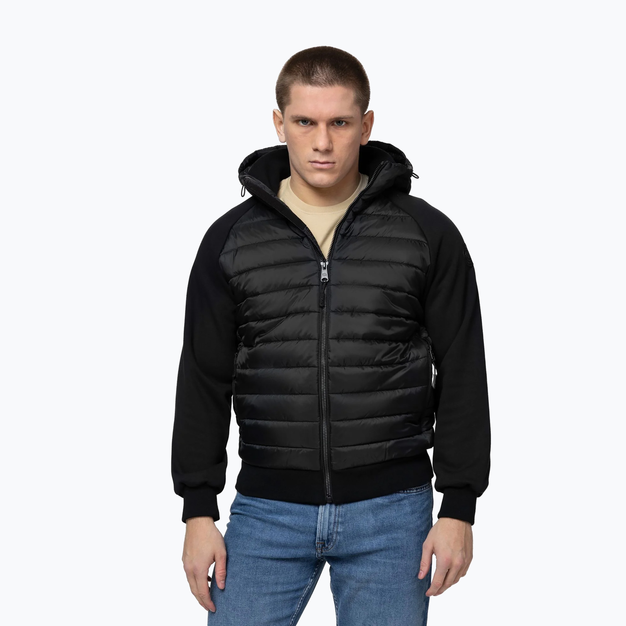 Kurtka męska Pitbull Palomar Padded Hooded Hybrid black 