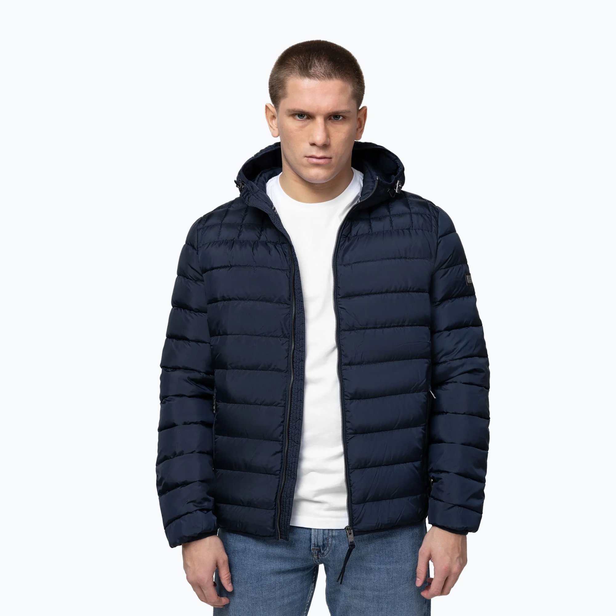 Kurtka zimowa męska Pitbull Foothill Hooded Padded dark navy 