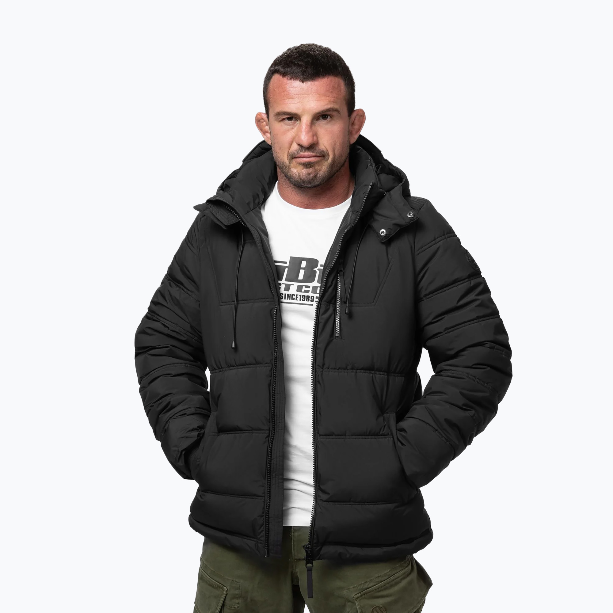 Мъжко зимно яке Pitbull Piedmont Quilted Hooded black
