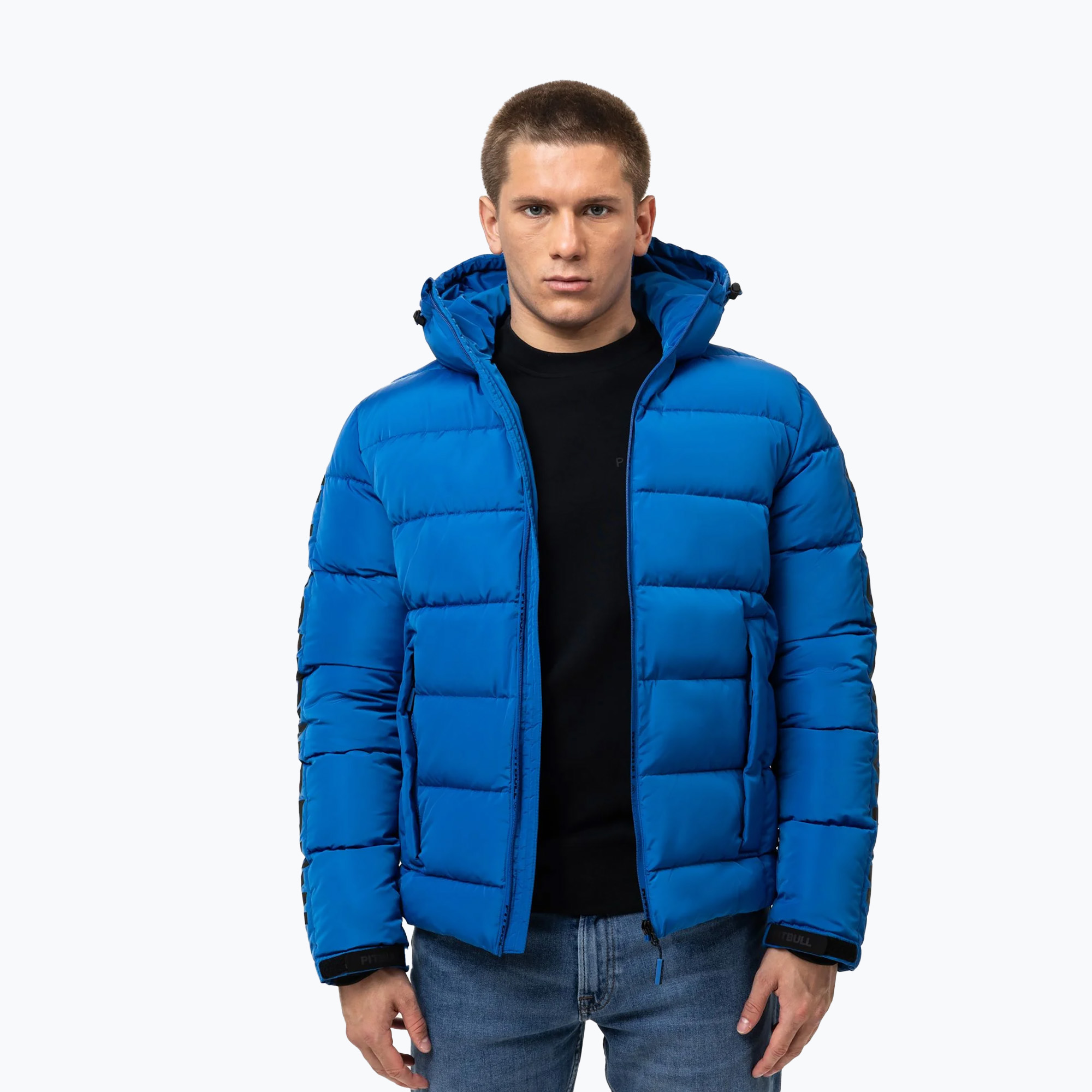 Kurtka zimowa męska Pitbull Airway 4 Padded Hooded royal blue 