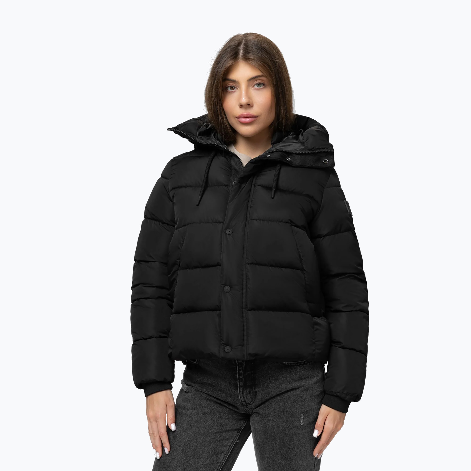 Kurtka zimowa damska Pitbull Amalia Padded Hooded black 