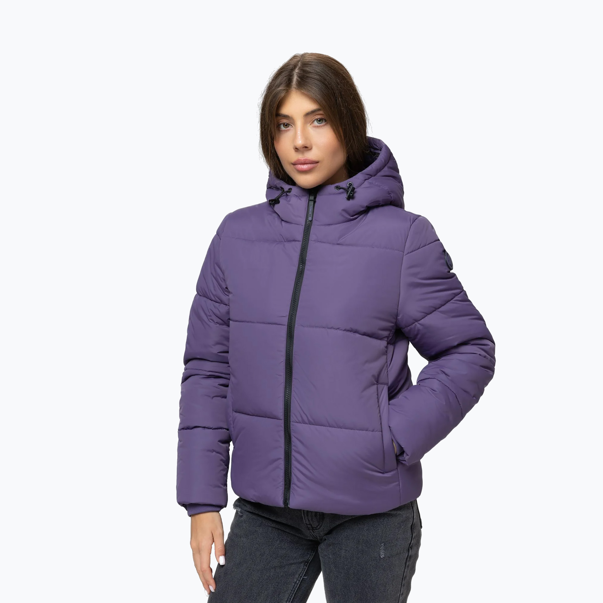 Kurtka zimowa damska Pitbull Vista Quilted Hooded dusty grape 