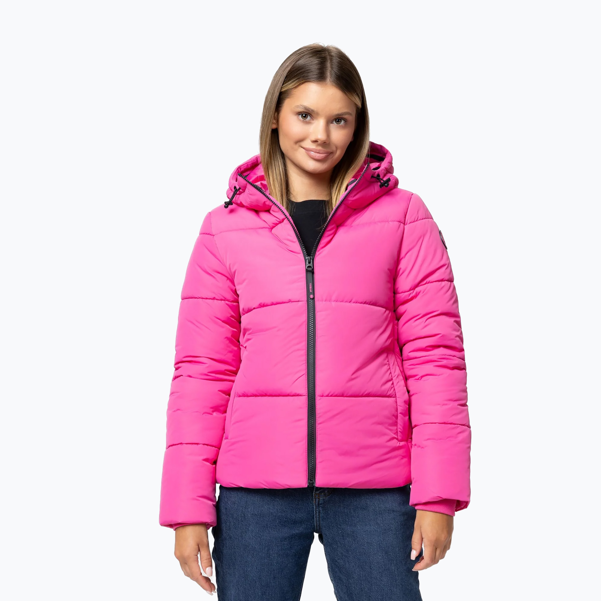 Kurtka zimowa damska Pitbull Vista Quilted Hooded pink 