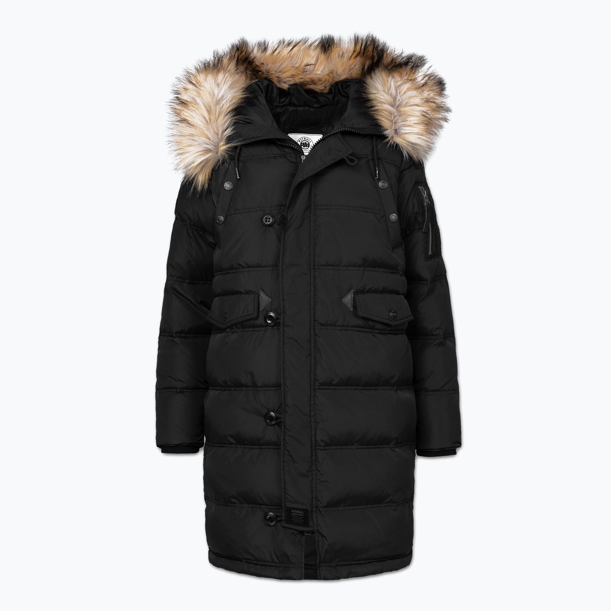 Kurtka zimowa damska Pitbull Queenston Padded Hooded black 