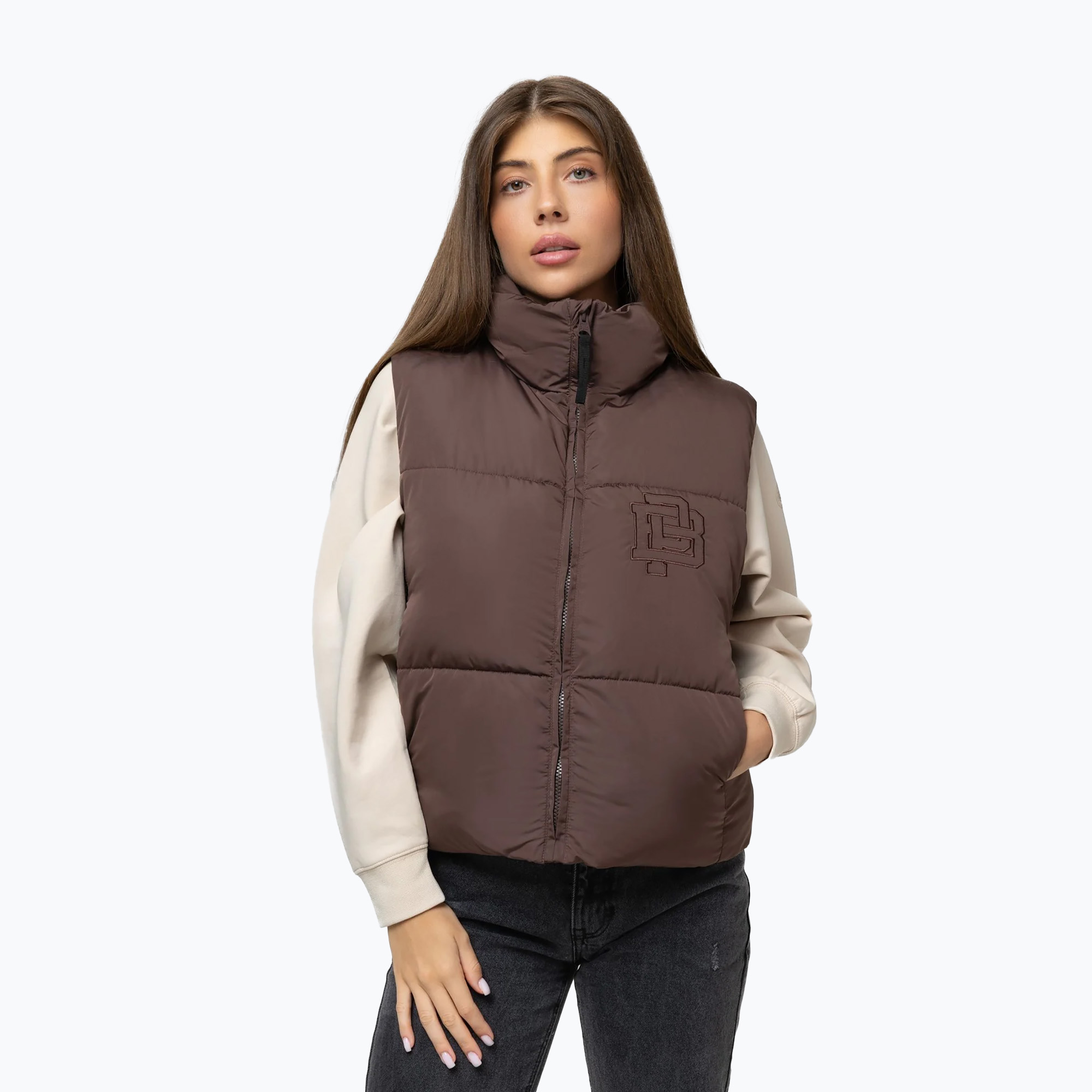 Bezrękawnik damski Pitbull Harriet Padded dark chocolate 