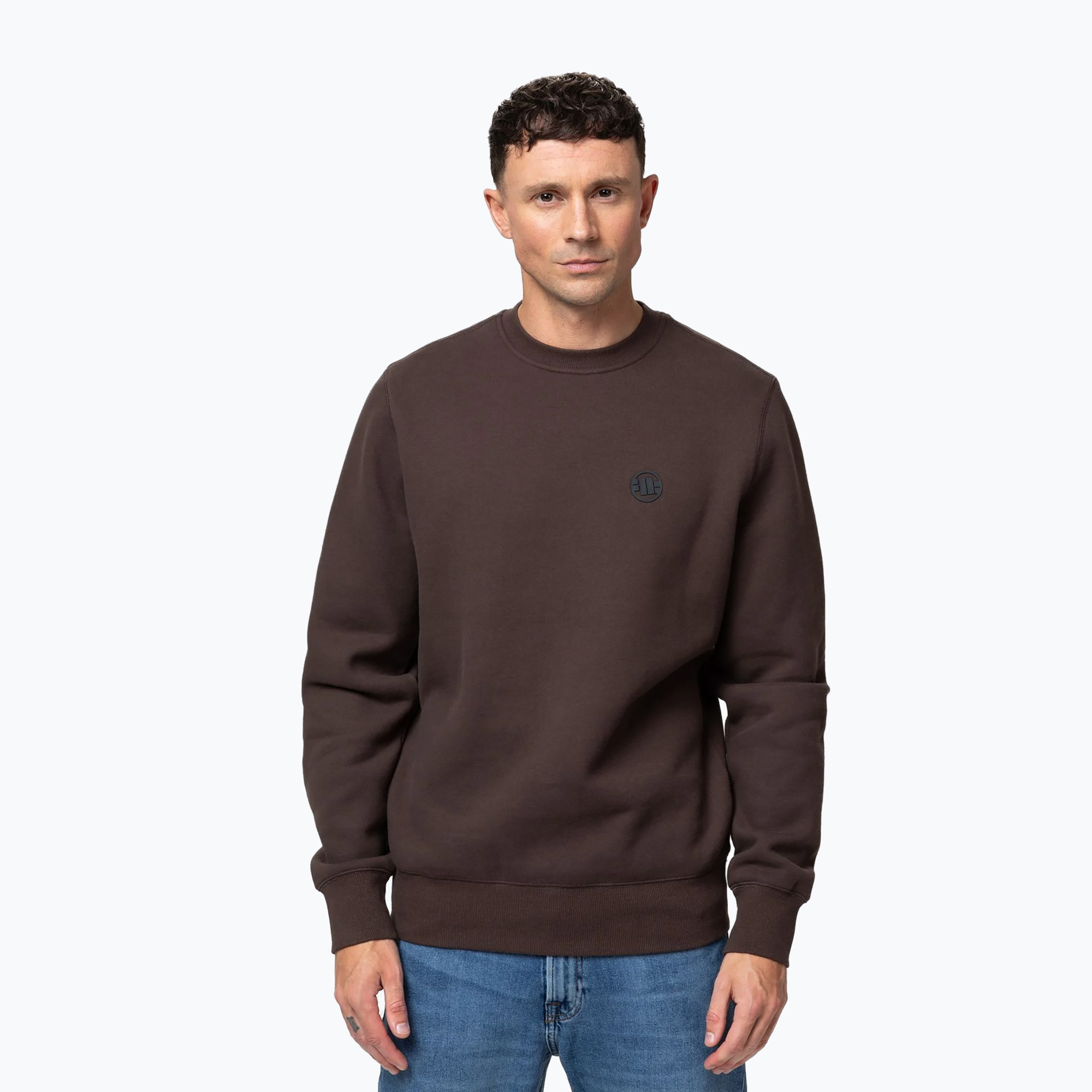 Bluza męska Pitbull Small Logo Crewneck dark chocolate 
