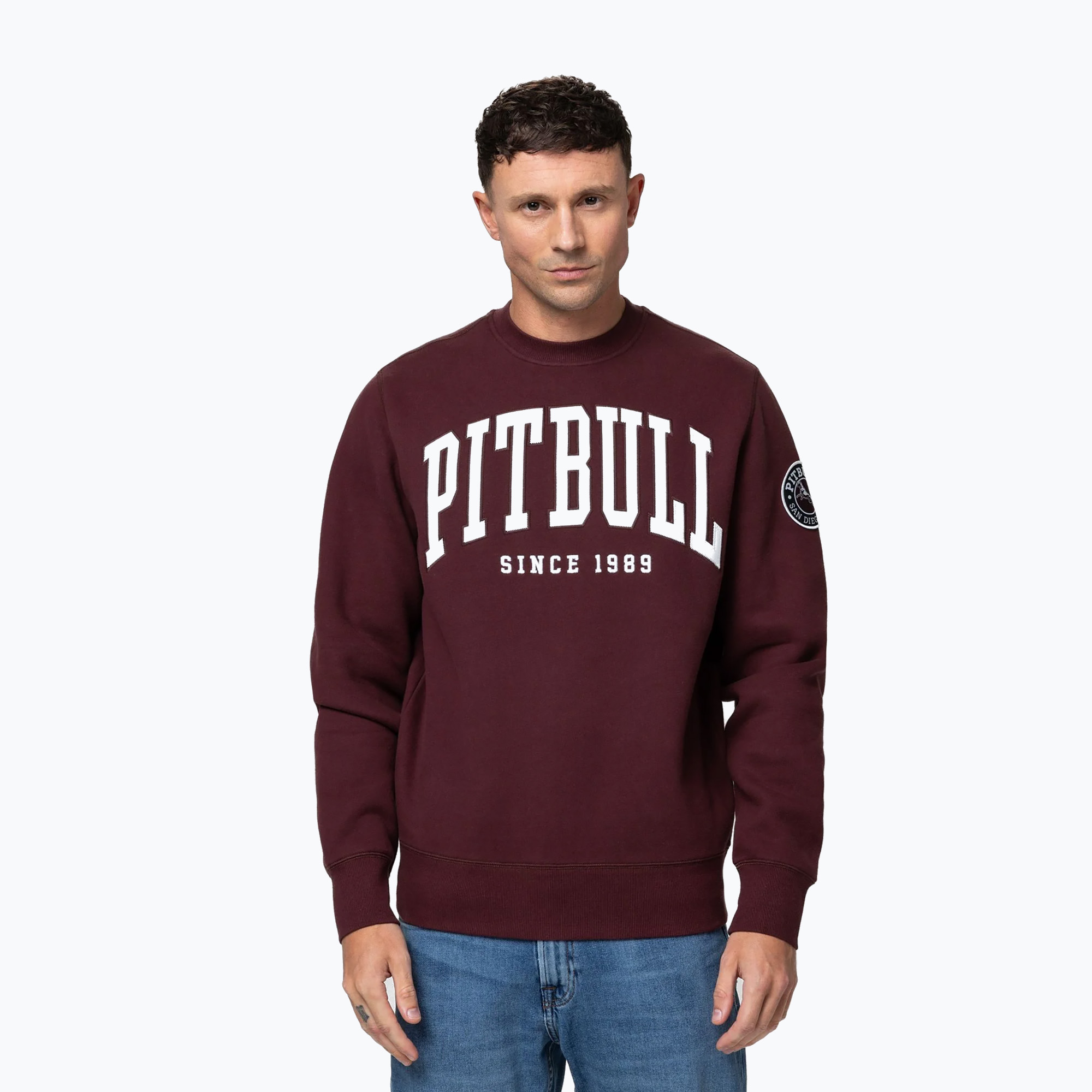 Bluza męska Pitbull Norton Crewneck dark burgundy 