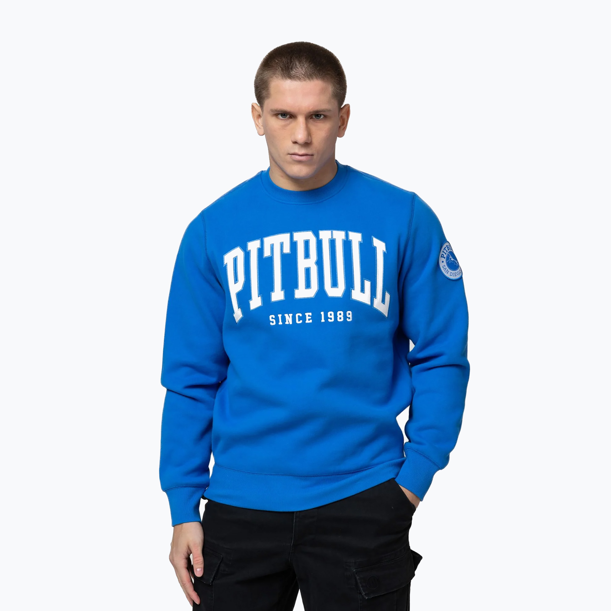Bluza męska Pitbull Norton Crewneck azurre blue 