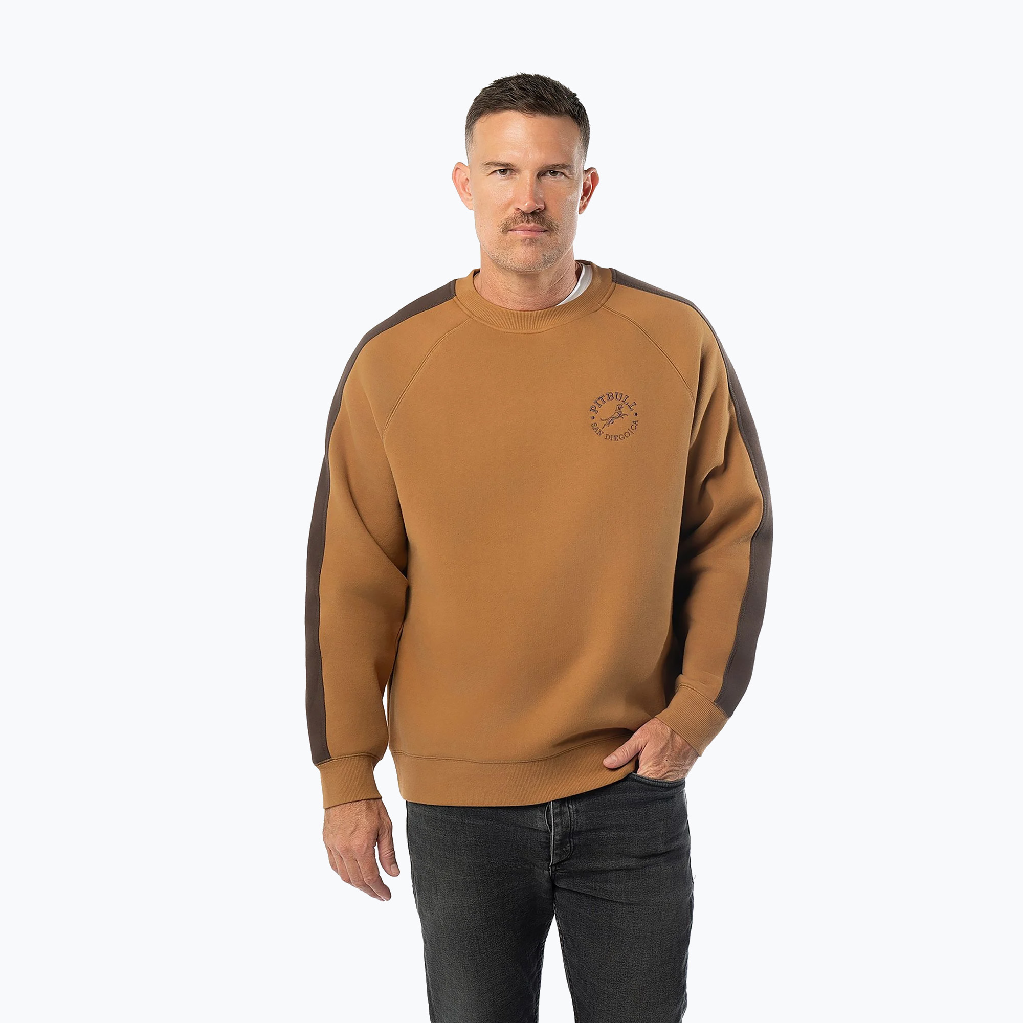 Bluza męska Pitbull San Diego Ca Crewneck honey yellow 