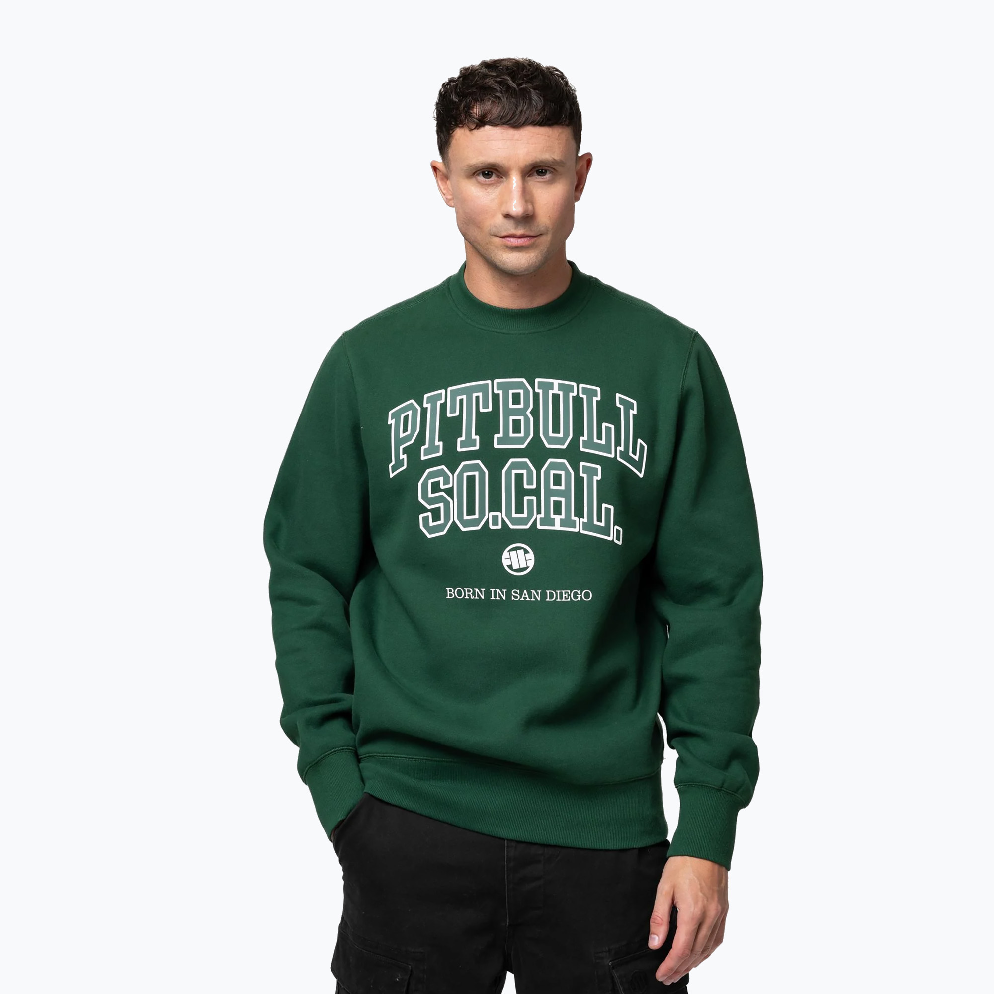 Bluza męska Pitbull So Cal Crewneck hunter green 