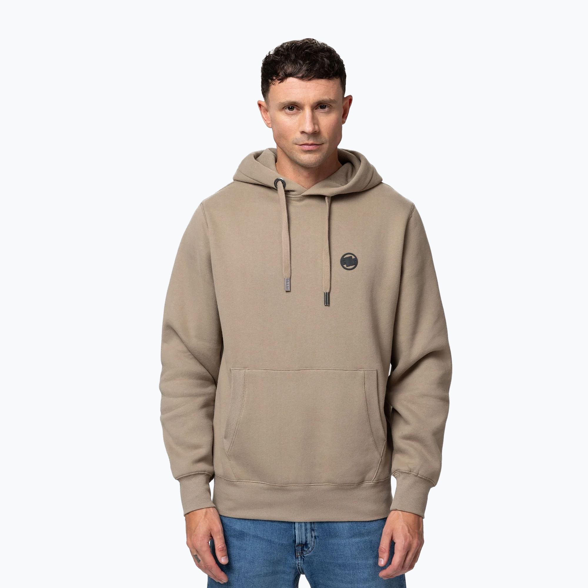 Bluza męska Pitbull Small Logo Hooded pale sand 