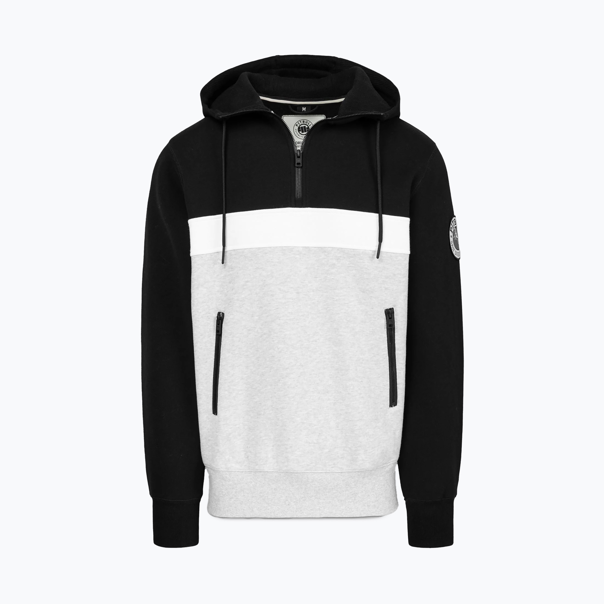 Bluza męska Pitbull Gibson Hooded black/grey melange 