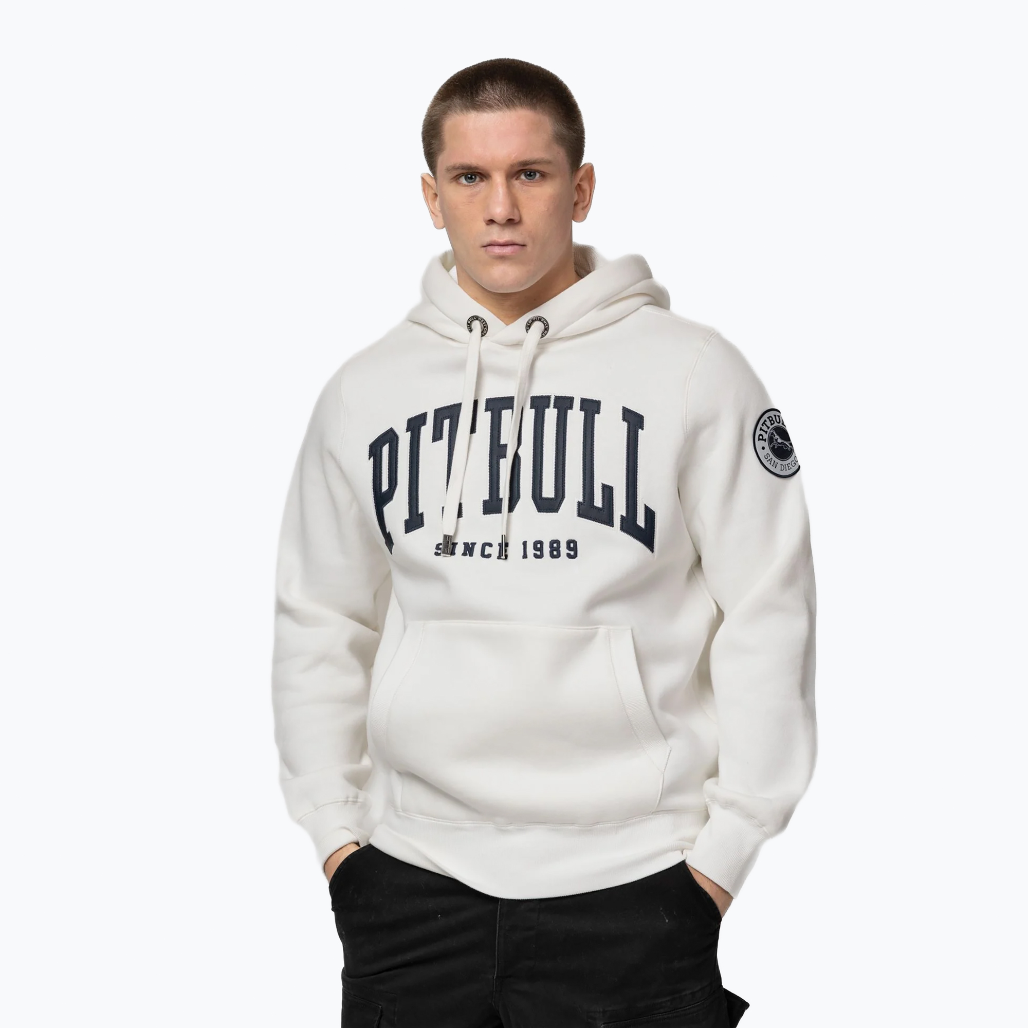 Felpa uomo Pitbull Norton Hooded off white (L) (Norton Hooded 125081000204)