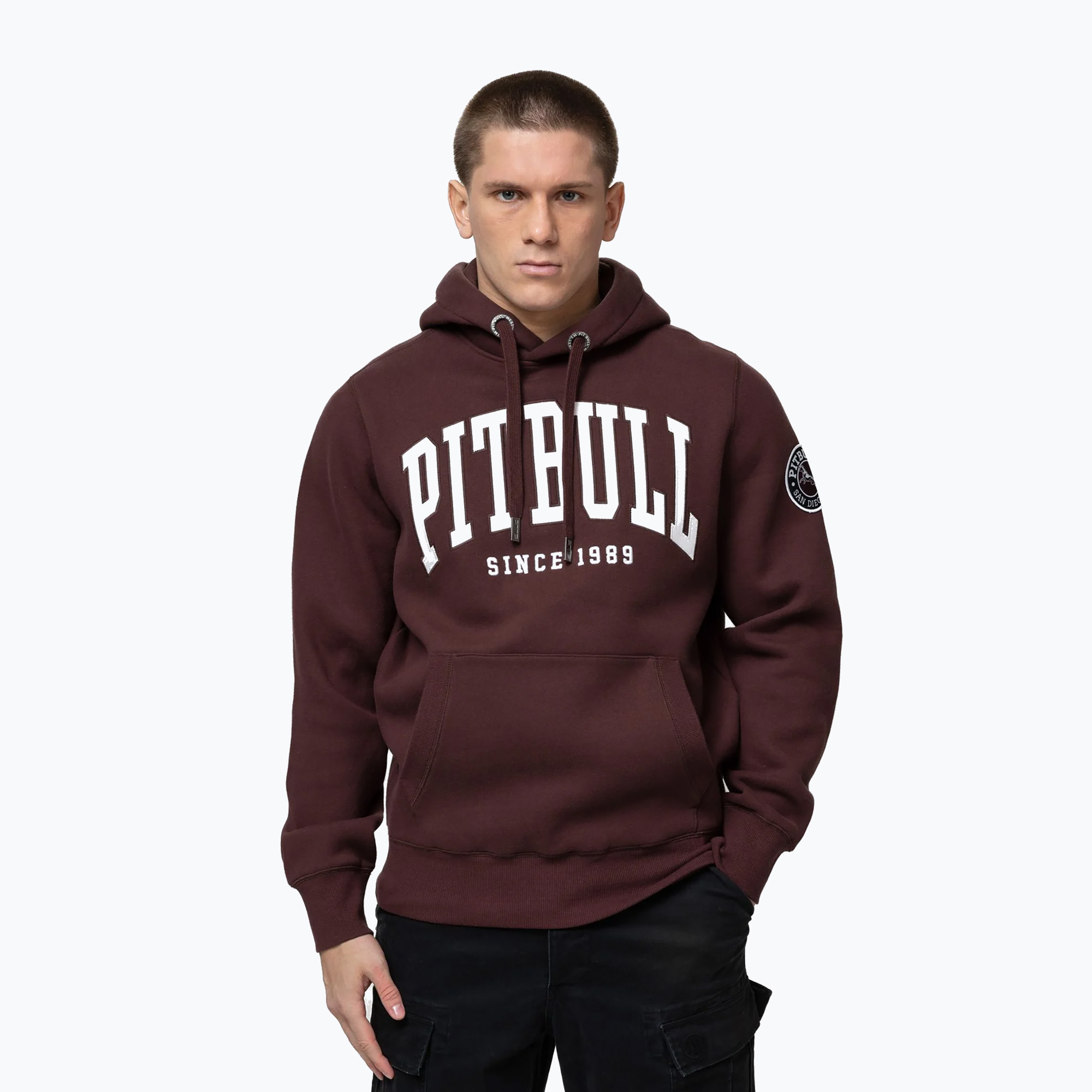 Bluza męska Pitbull Norton Hooded dark burgundy 