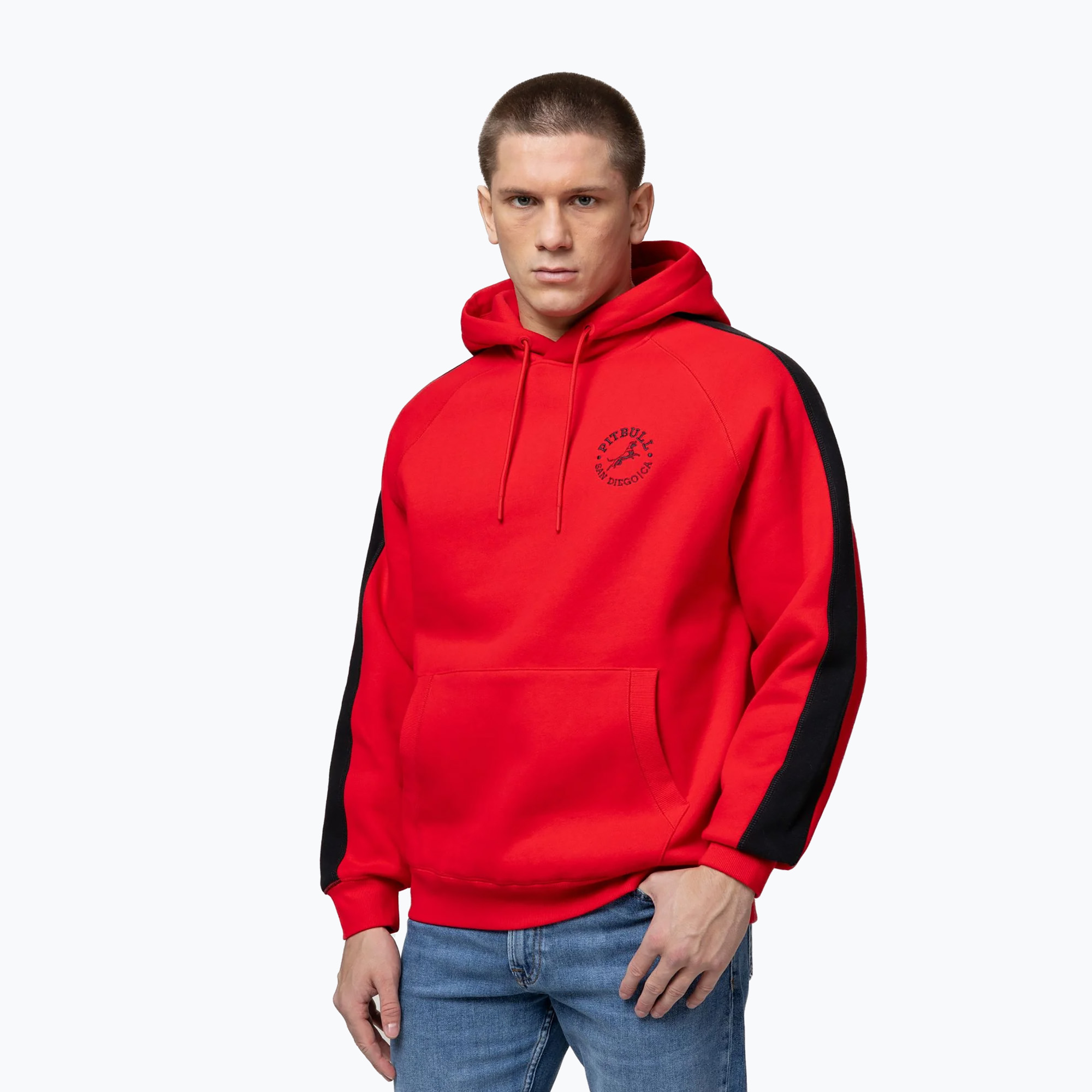 Bluza męska Pitbull San Diego Ca Hooded red 
