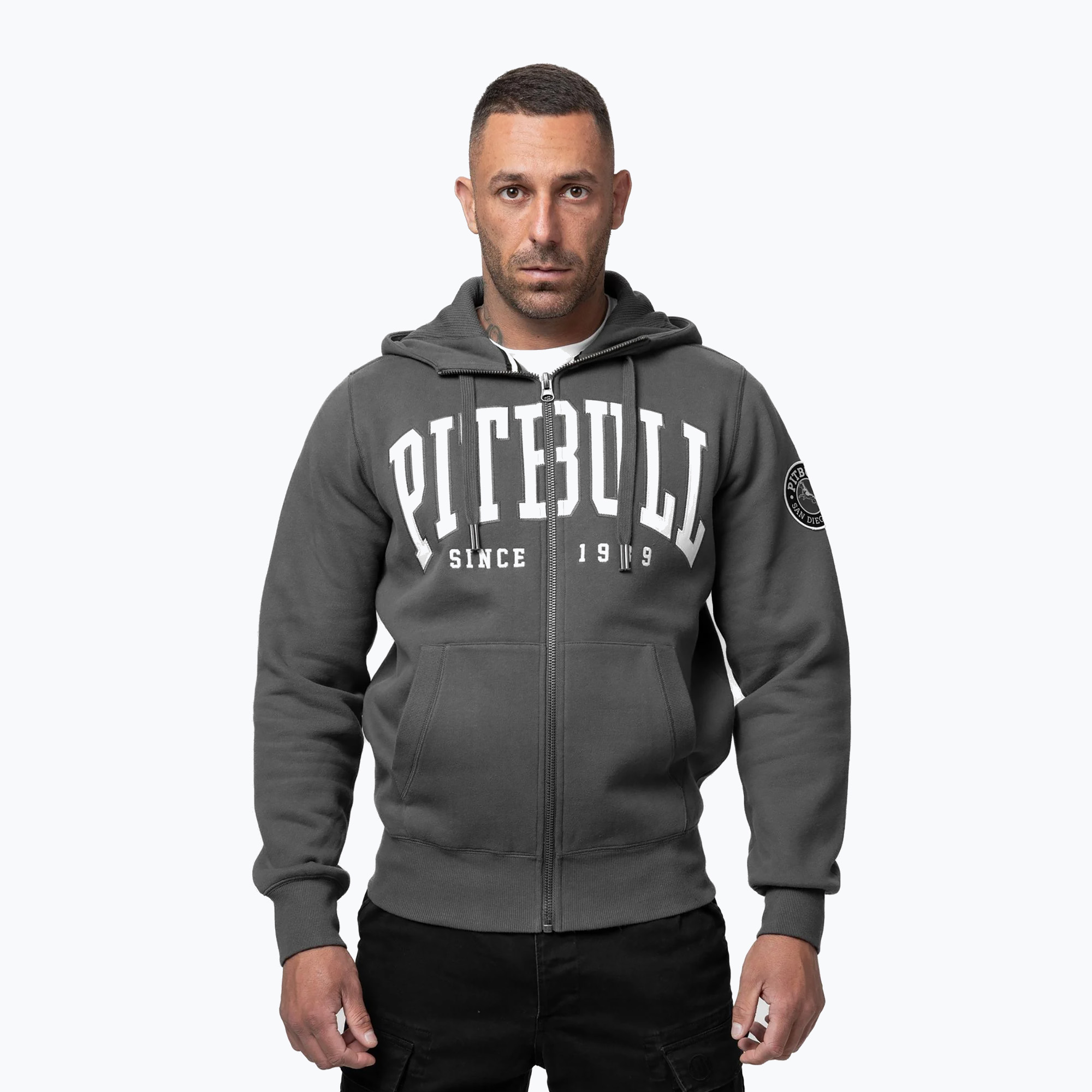 Bluza męska Pitbull Norton Hooded Zip graphite 