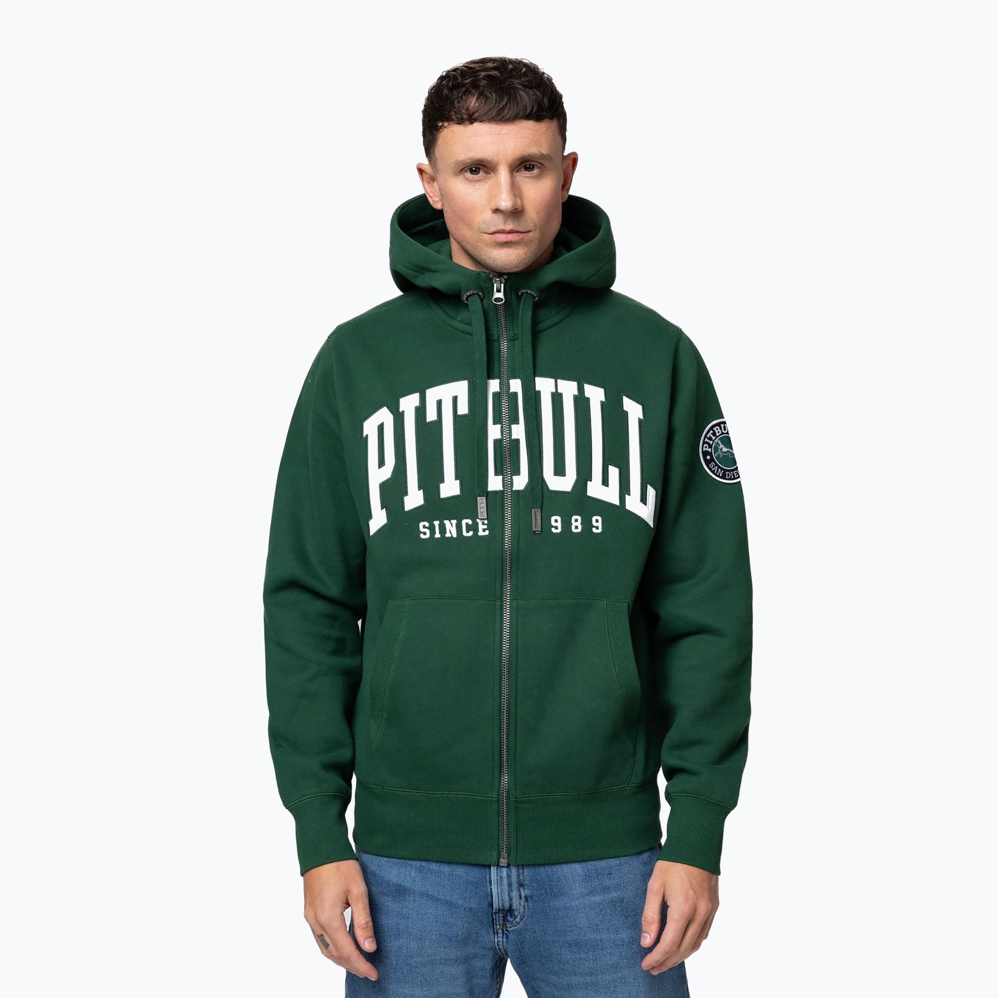 Bluza męska Pitbull Norton Hooded Zip hunter green 