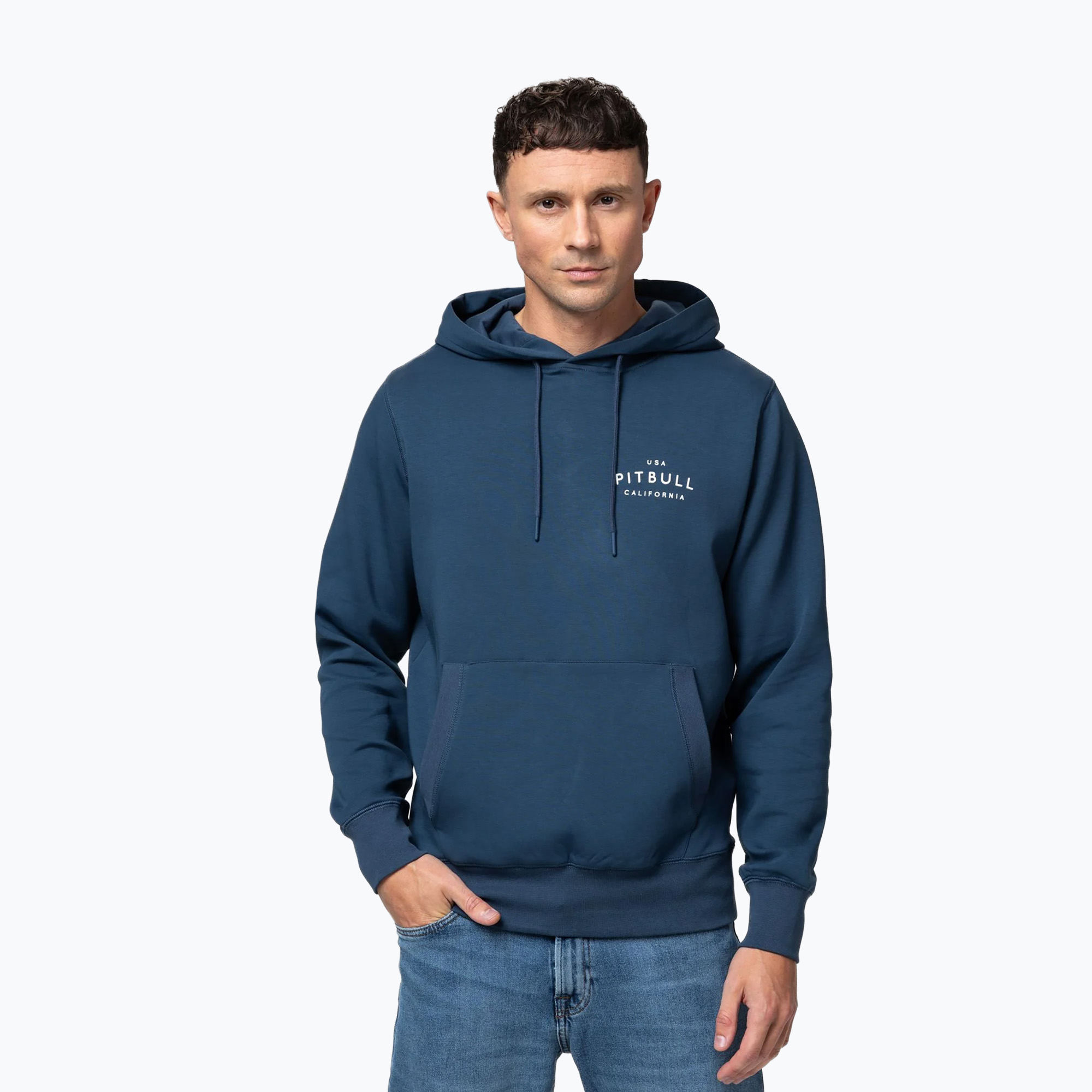 Bluza męska Pitbull Sampson Hooded Sweatshirt petrol blue 