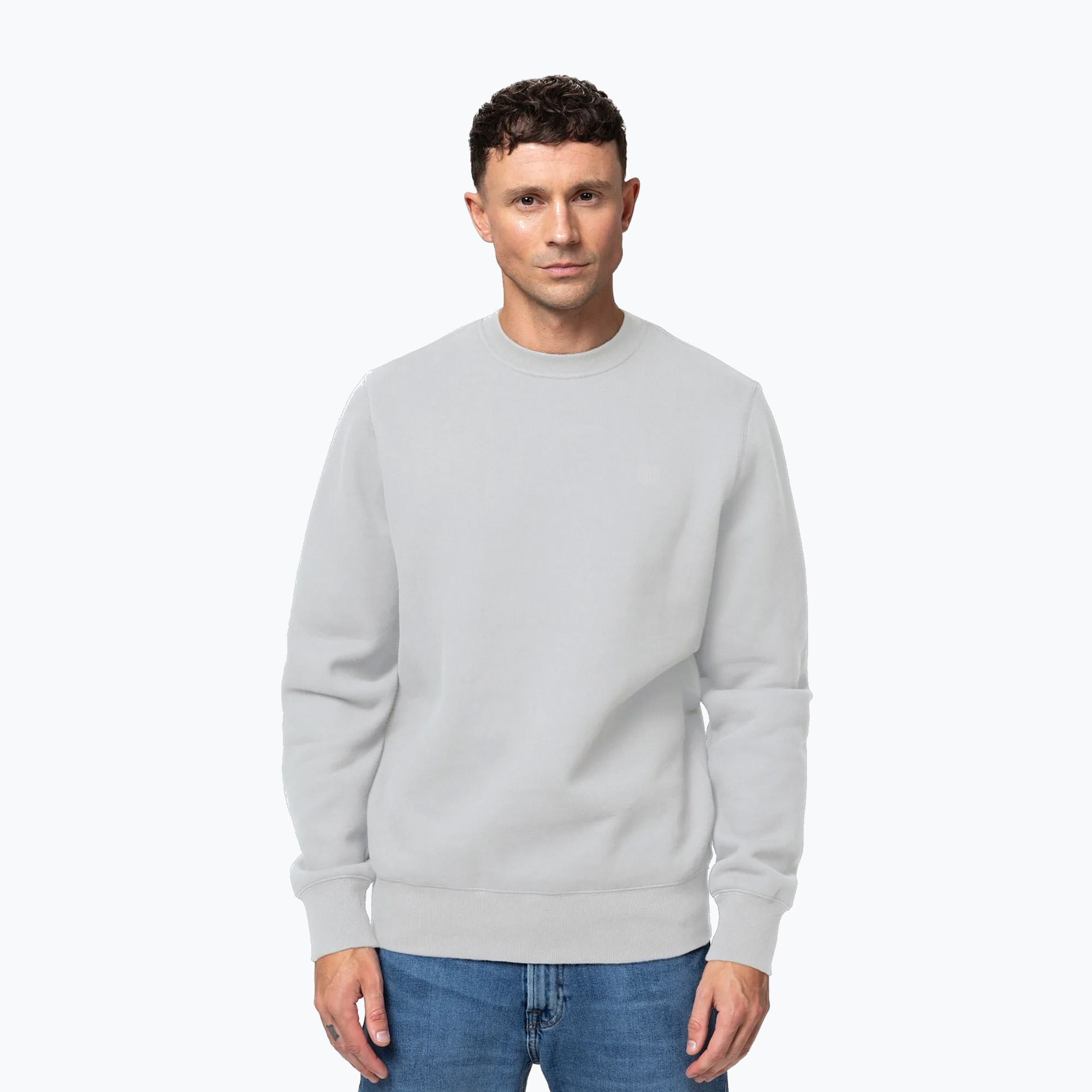 Bluză pentru bărbați Pitbull Hackett Crewneck white stone