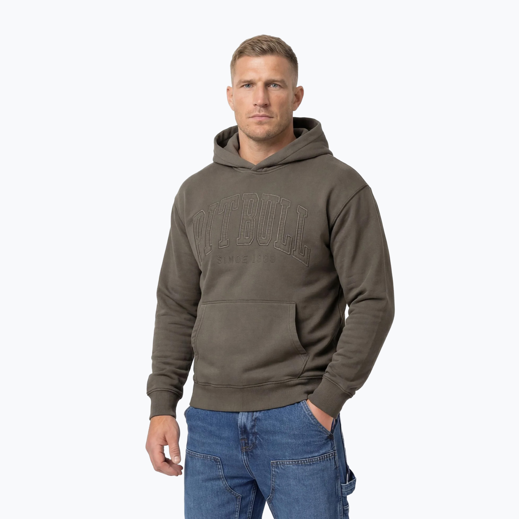 Bluză pentru bărbați Pitbull Orlando Hooded major olive